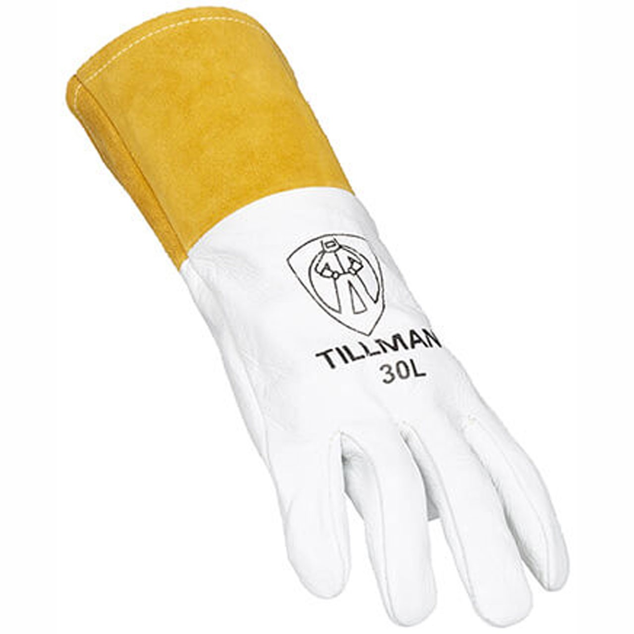 Tillman 30 Pearl Top Grain Pigskin 4″ Cuff TIG Welding Gloves Large