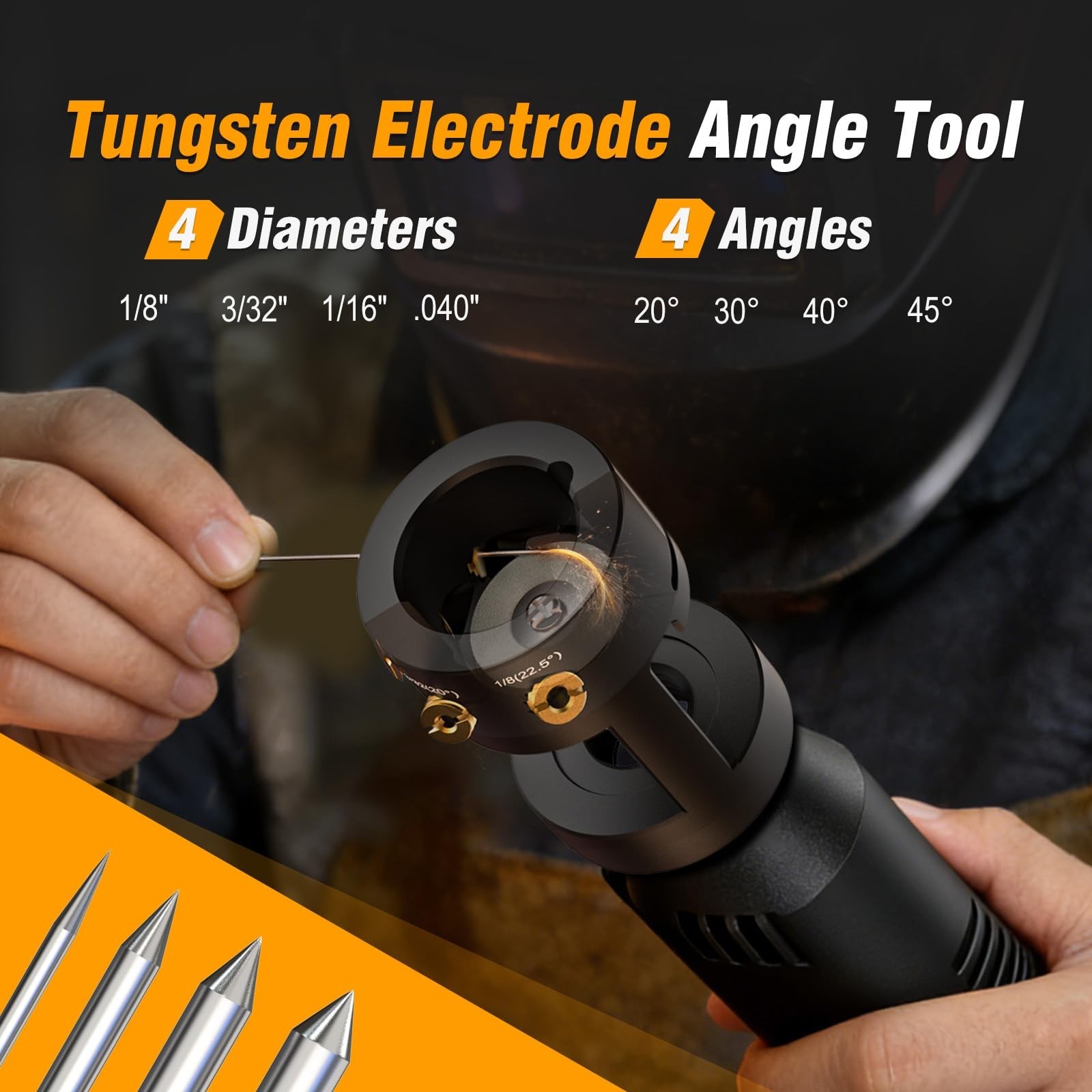 3mirrors ALUMINUM Tungsten Electrode Sharpener Grinder for TIG Welding Tool w…