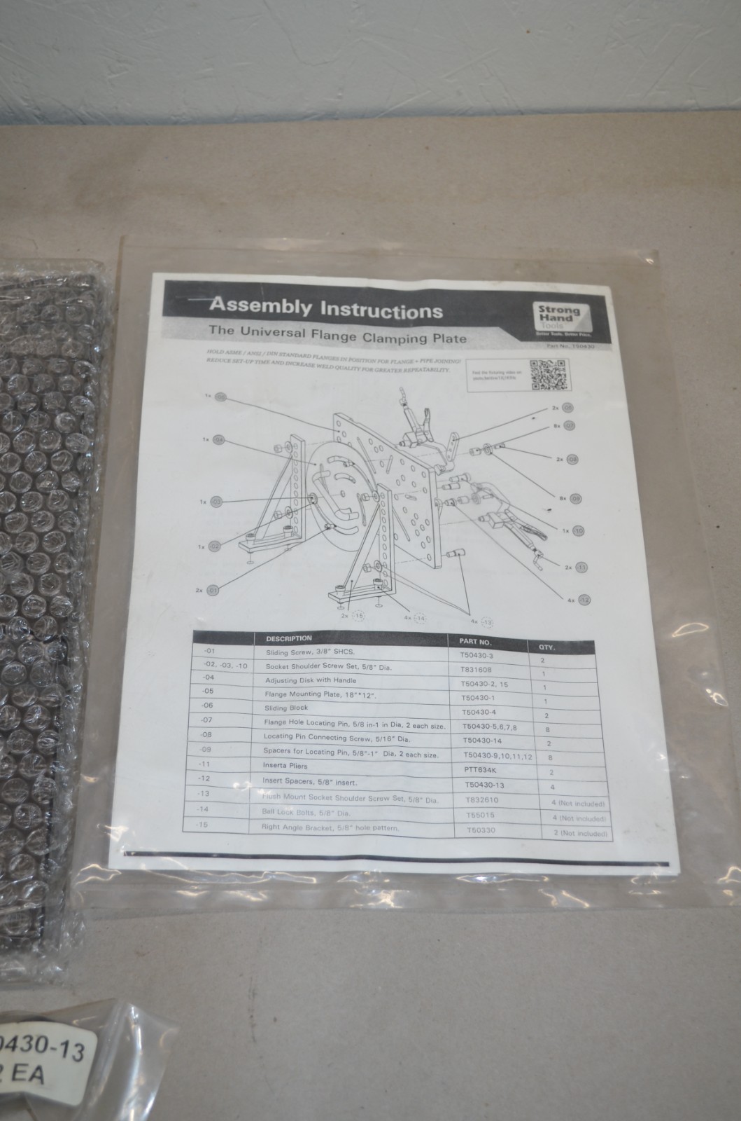 Strong Hand Tools BuildPro Universal Flange Clamping Plate T50430 Kit Unit 2