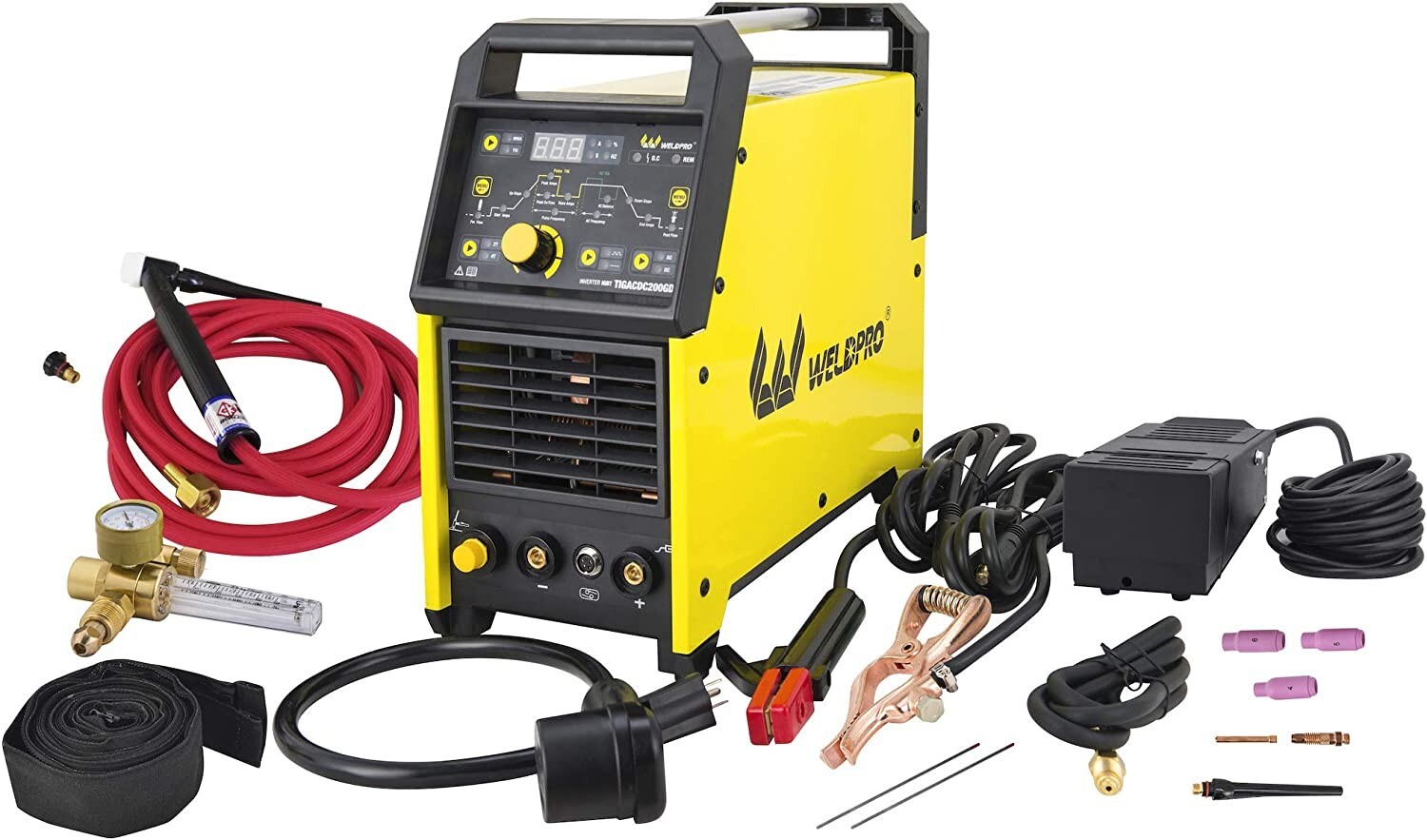 Weldpro Digital TIG 200GD AC DC 200 Amp Tig/Stick Welder with Pulse CK 17 Worldw