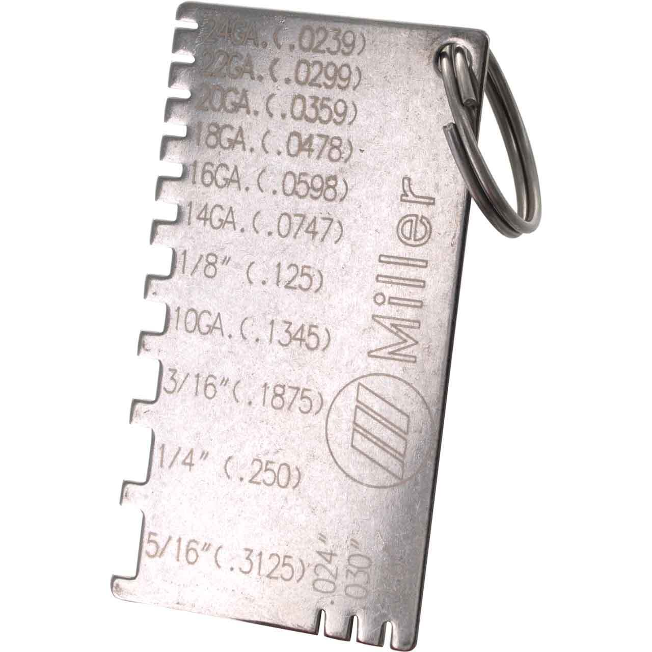 Miller 229895 Gauge Wire Metal Sizes