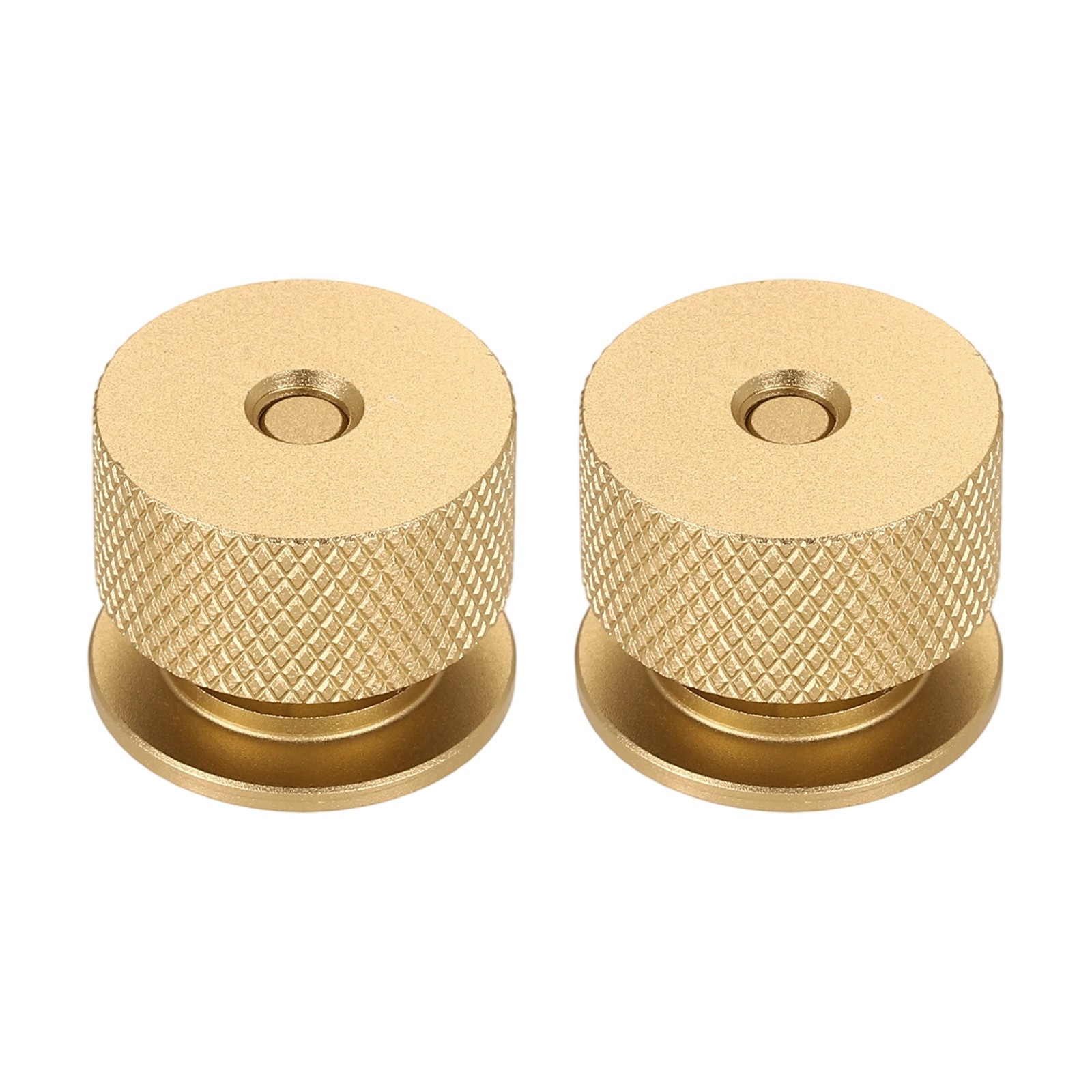 2 Pcs Welding Hood Helmet Fasteners, Inside Anti-Slip Rubber Pad w Hole, Gold