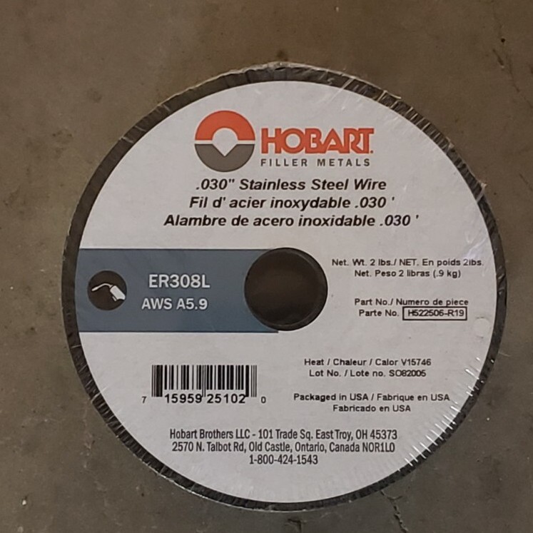 Hobart Stainless Steel ER308L MIG Welding Wire Mig 308L .030″ 1 Roll, 2 lbs