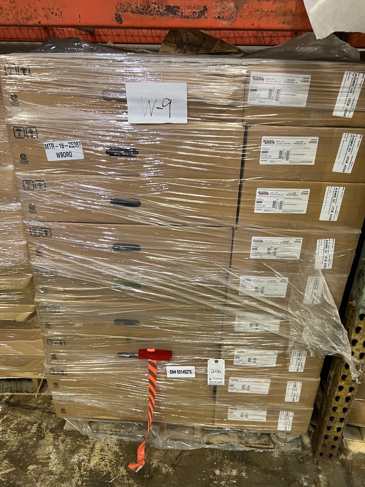 Pallet of Lincoln ER308L 3/32″ x 18″ Stainless Steel Tig Welding Rods 1,080lbs