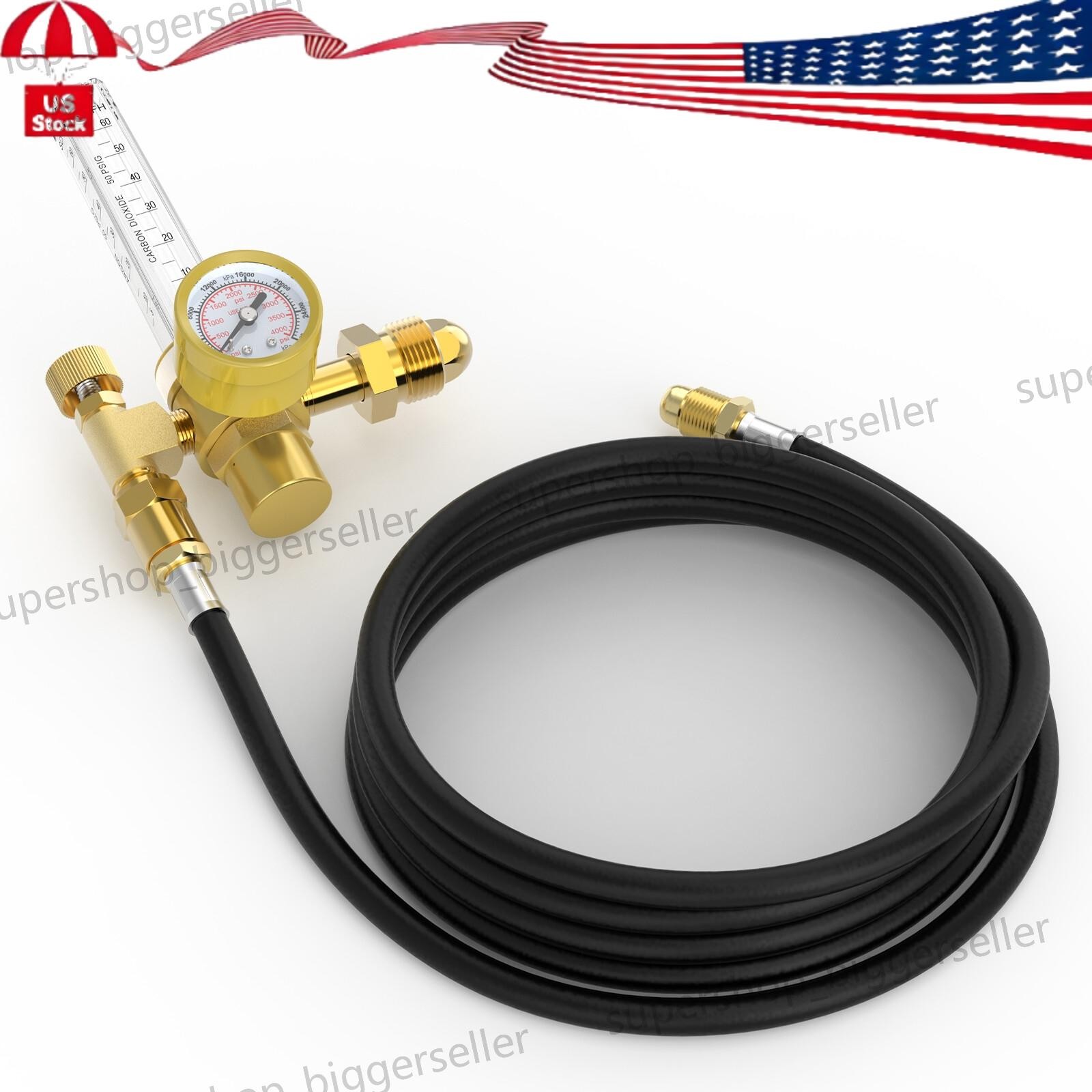 CO2 Argon Flow Meter Gas Regulator Gauge with Gas Hose Mig Tig Welding+Hose