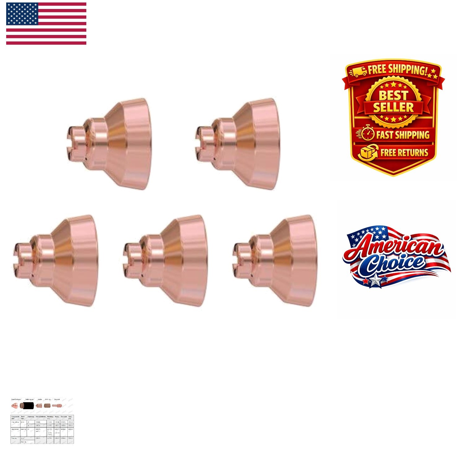 Durable 5Pcs Plasma Torch Shields – Lightweight & Compatible with Most Models