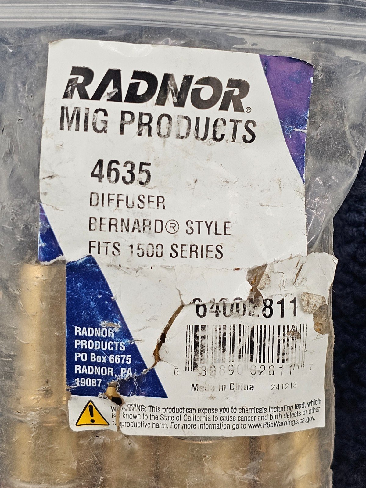 (QTY 5) RADNOR 64002811, 4635 Bernard Style Diffuser Fits 1500 Series