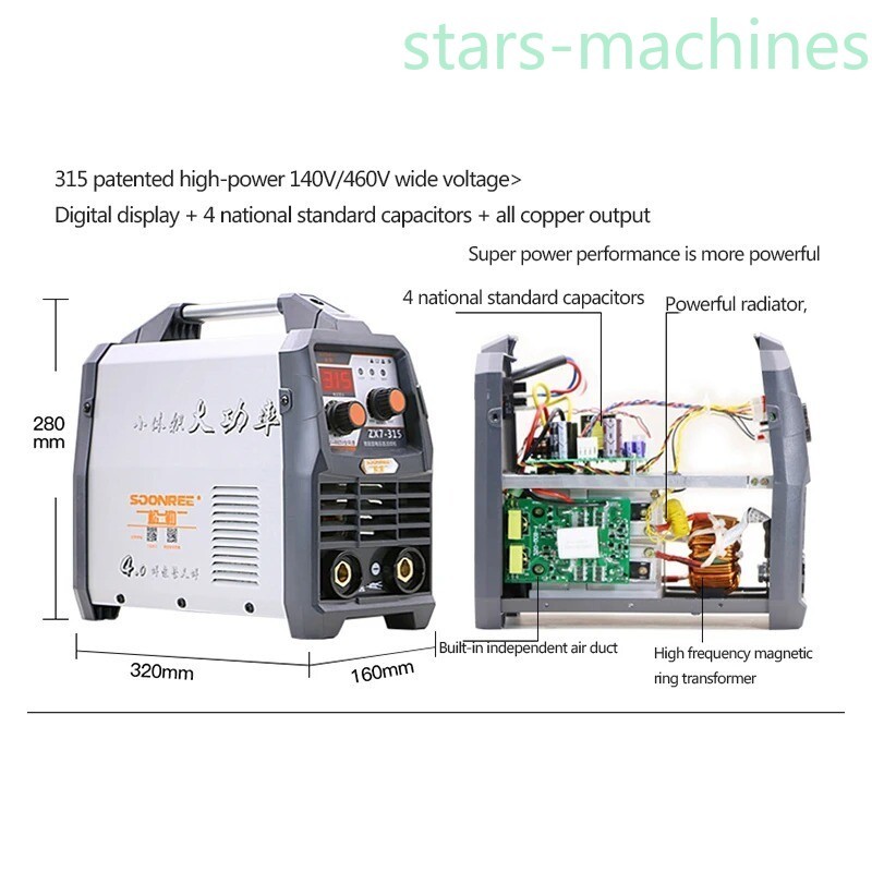 ZX7-315 220V/380V/3500W Dual Voltage Portable Electric Welding Machine