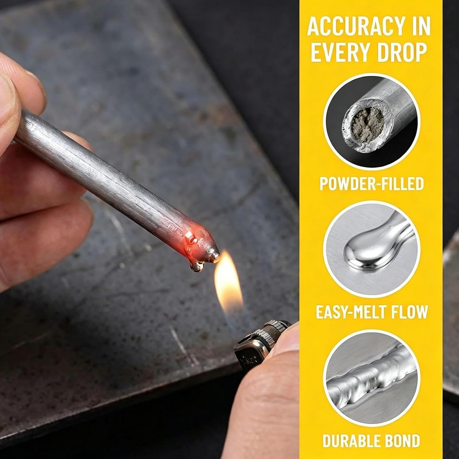 12Pcs Low Temperature Universal Welding Rod, Low Temp Welding Rods, Aluminum Wel