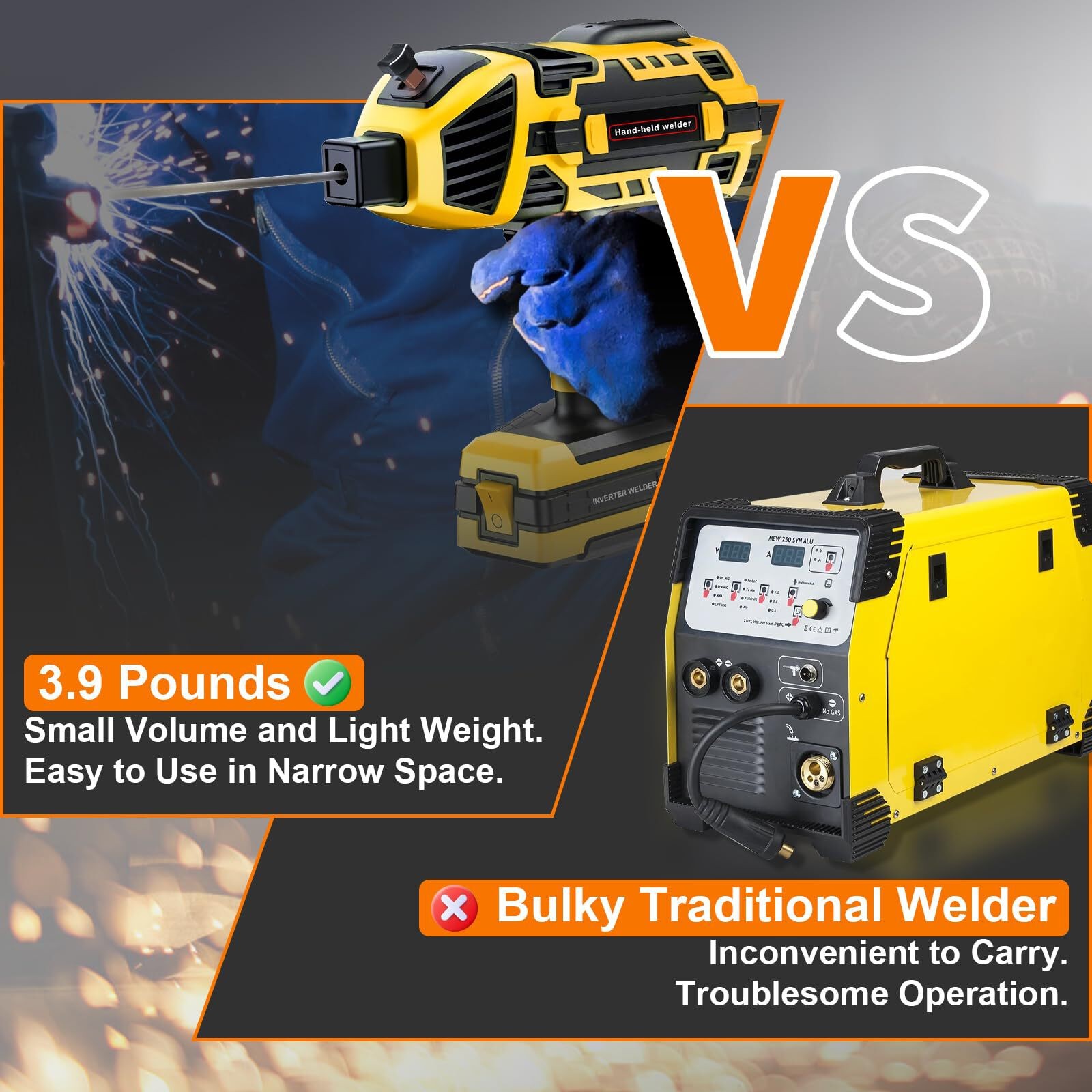 YesRight Handheld Welding Machine 110V 120A Portable Electric Welder Machine ARC