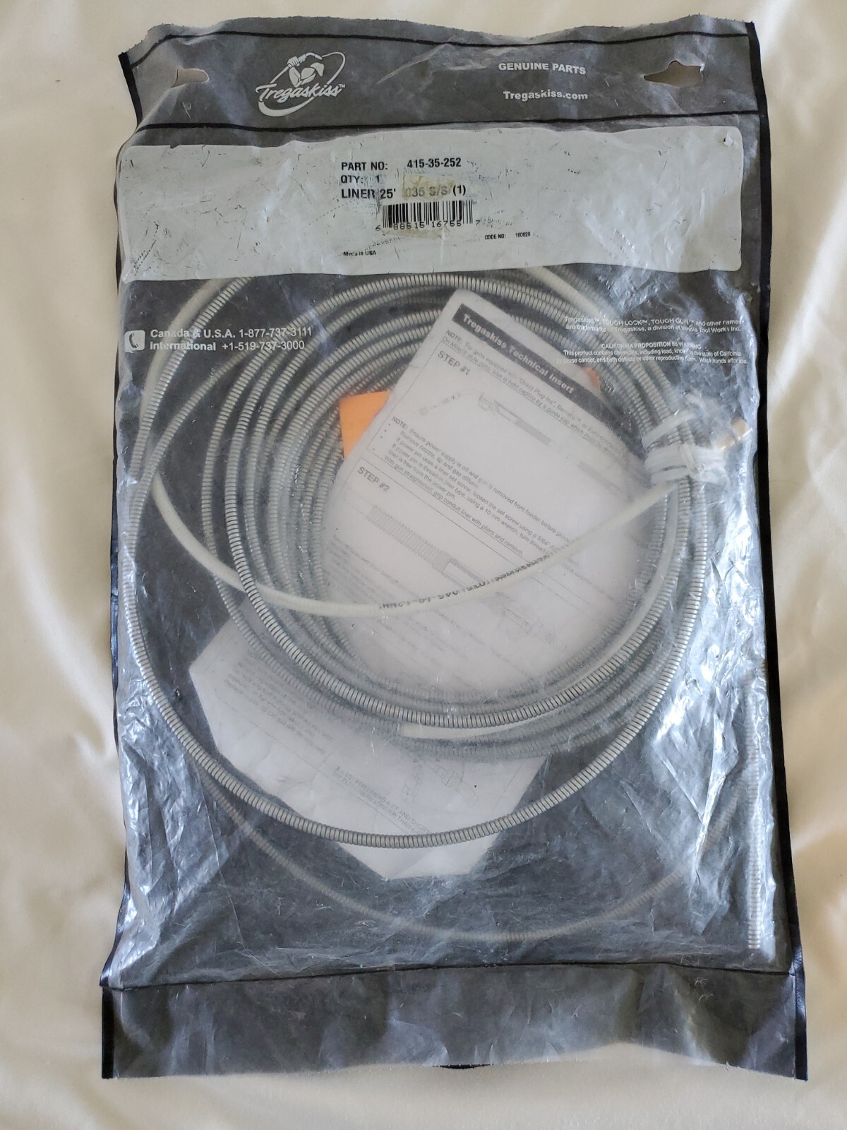 TREGASKISS WELDING LINER. 415-35-252. 25′