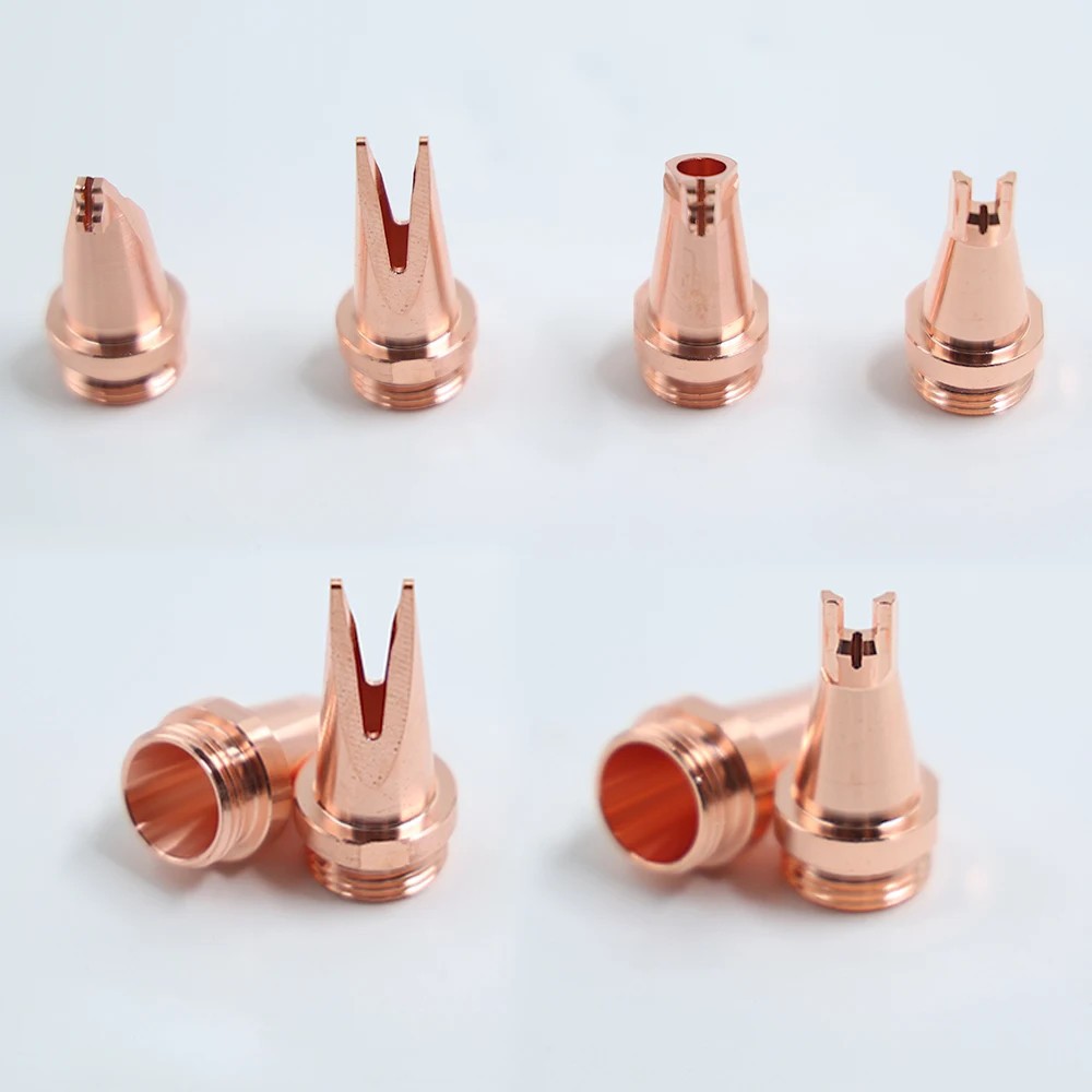M16 Laser Welding Nozzle Feed Wire Copper Nozzles For Relfar Au3tech HW980