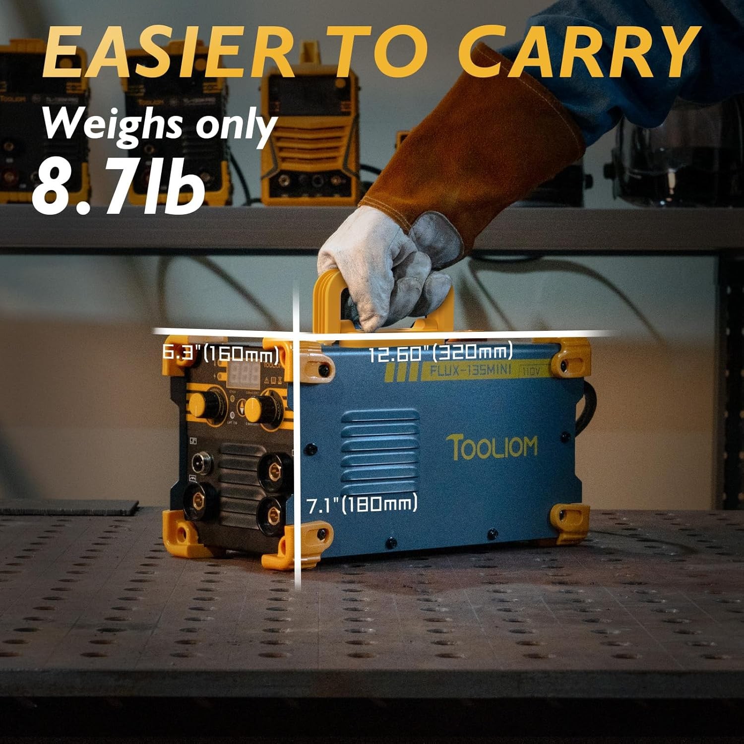 110V 135A Flux Core MIG Welder 3 in 1 Lift TIG Stick Portable Gasless