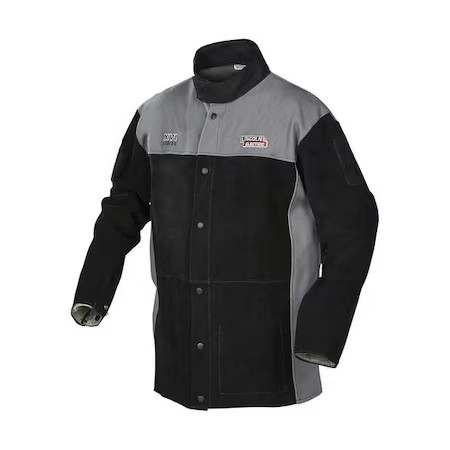 Lincoln Electric K4933-3Xl Welding Jacket, Cotton, Fabric, 9 Oz, 30 In Length,