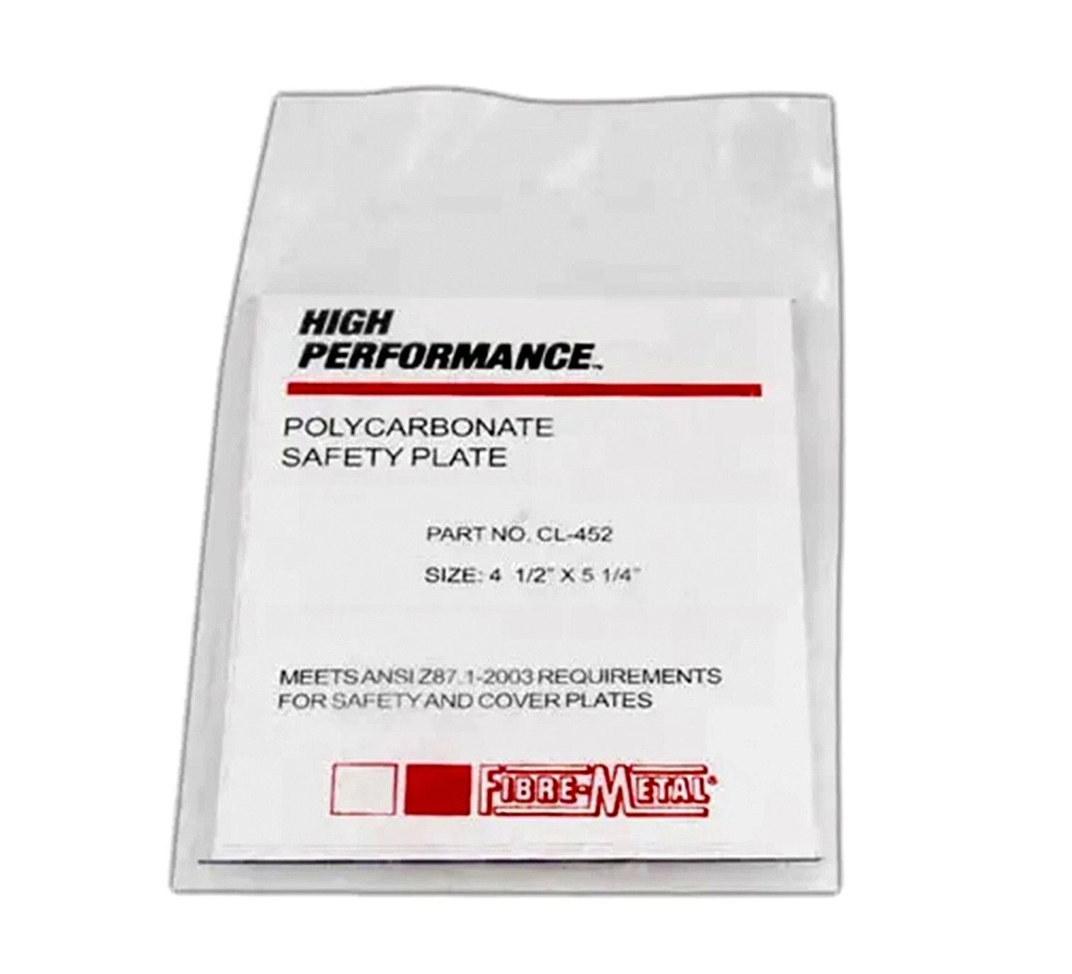 Honeywell Fibre-Metal CL-452 Welding Safety Plate Front Lens Tigerhood ADF CL452
