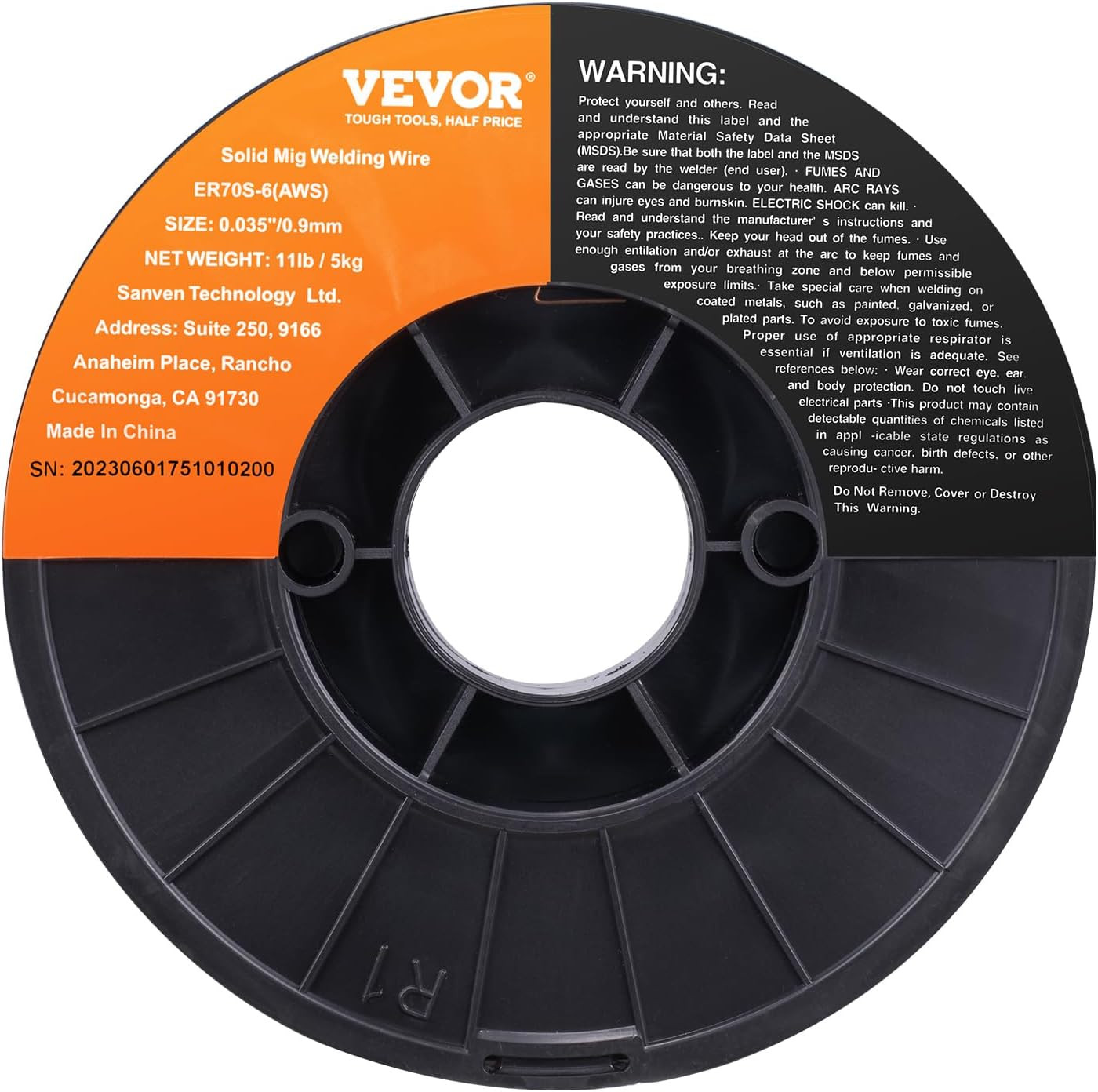 Solid MIG Welding Wire, ER70S-6 0.035-Inch 11LBS with Low Splatter and High Leve