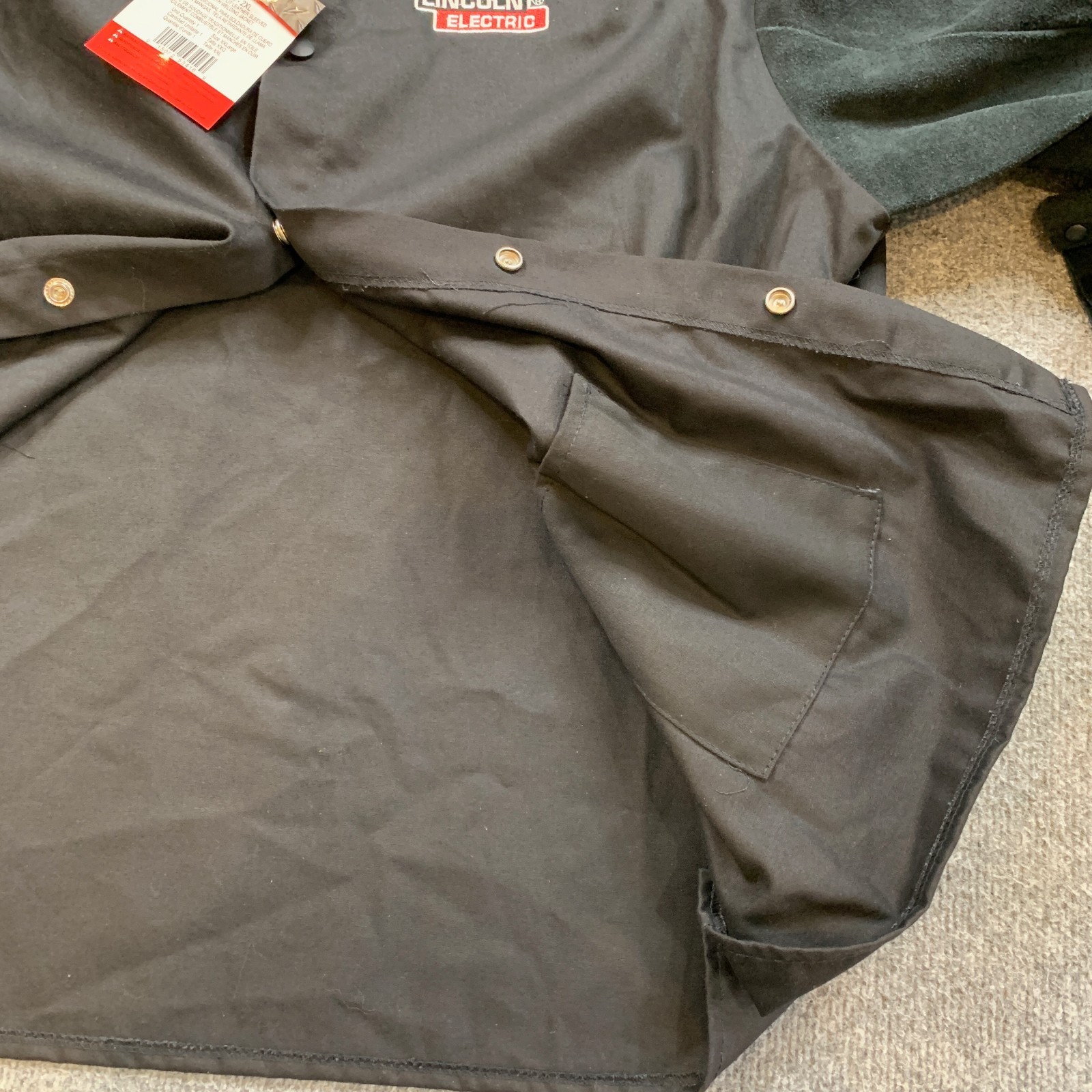 Lincoln Electric Jacket Mens 2XL Welding Traditional Split Leather Sleeve FR
