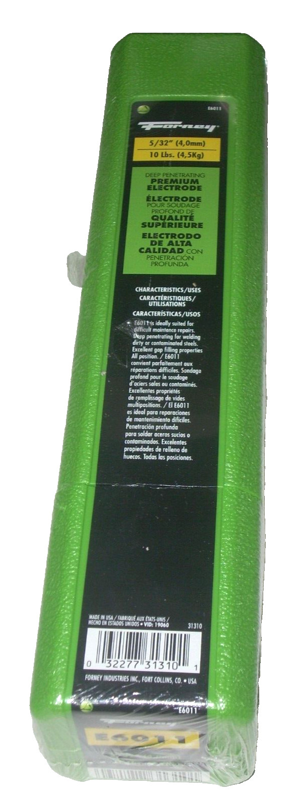 Forney 6011 Stick Welding Rods 5/32 in Dia Arc Electrodes for Mild Steel 10 lb