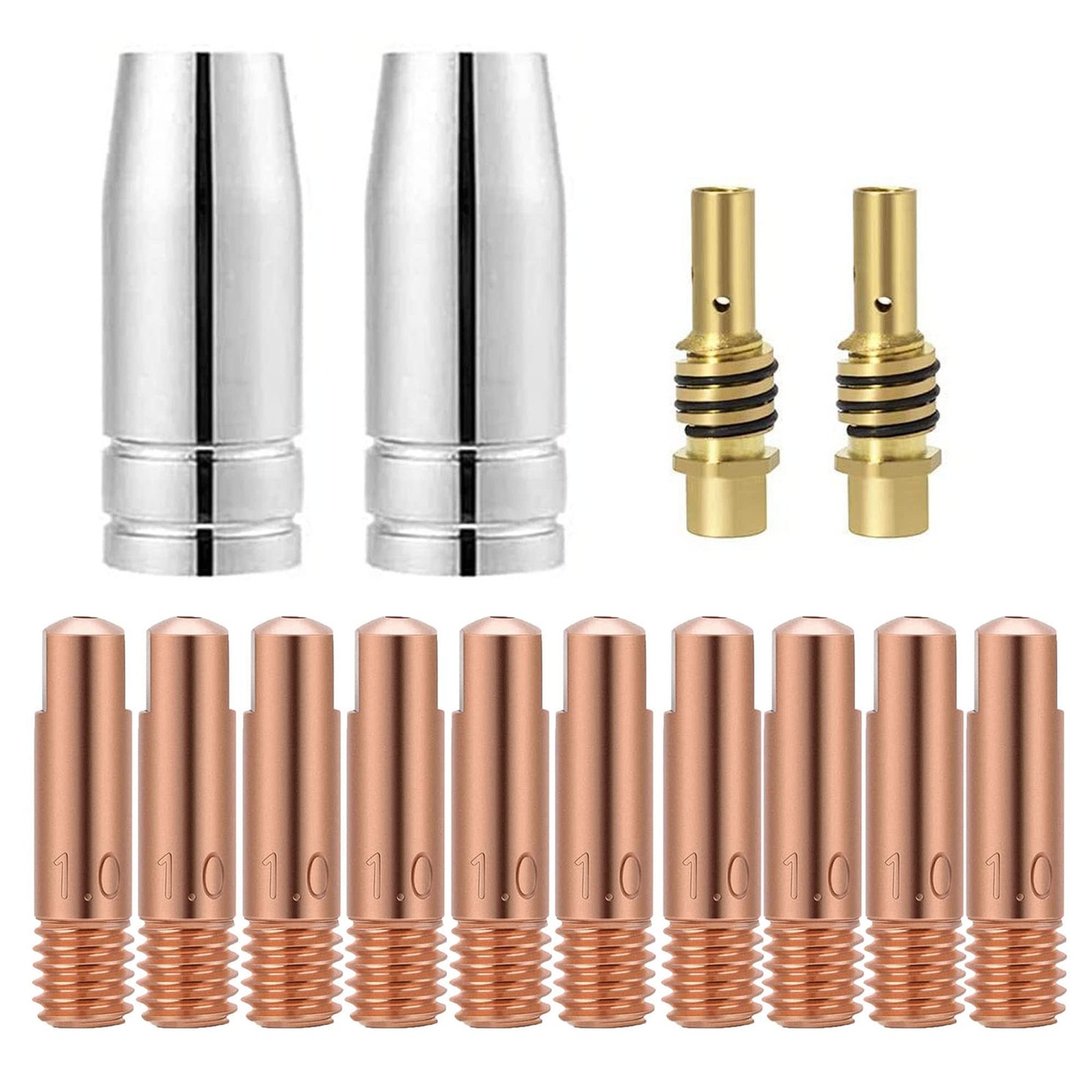 30 Pack MIG Welding Gun Contact Tips .030″ Copper Accessory Kit for Forton