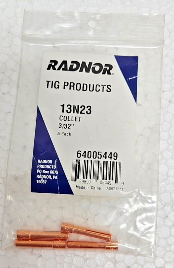 Radnor 13N23 TIG Collet 3/32″ (4 Pcs)