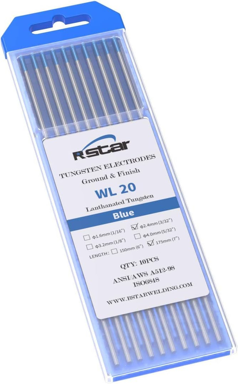 TIG Welding 2% Lanthanated 3/32” X 7” (Blue, WL20) 10-Pack