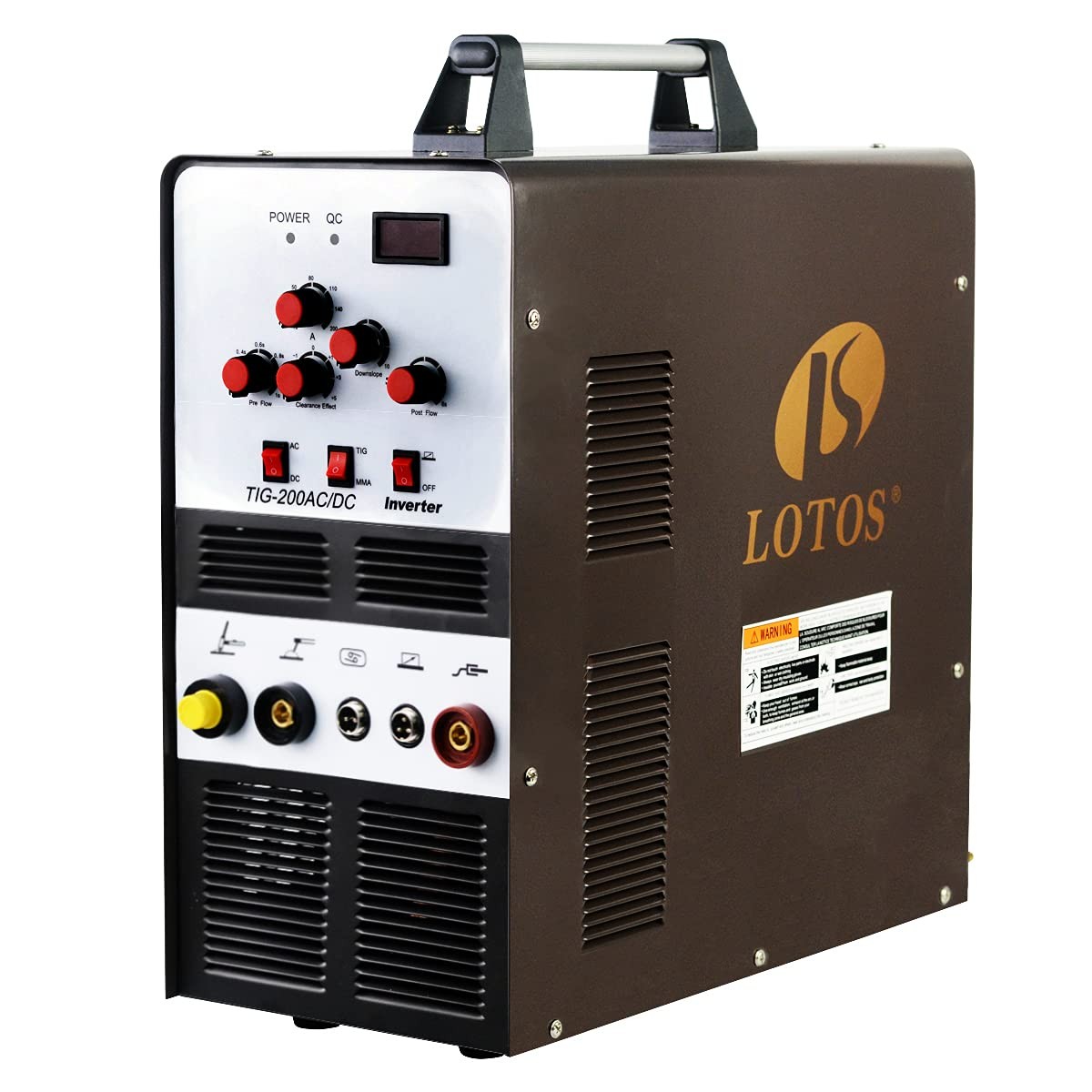 200A AC/DC Aluminum TIG Welder DC Stick/Arc Welder, Foot Pedal & Argon Regulator