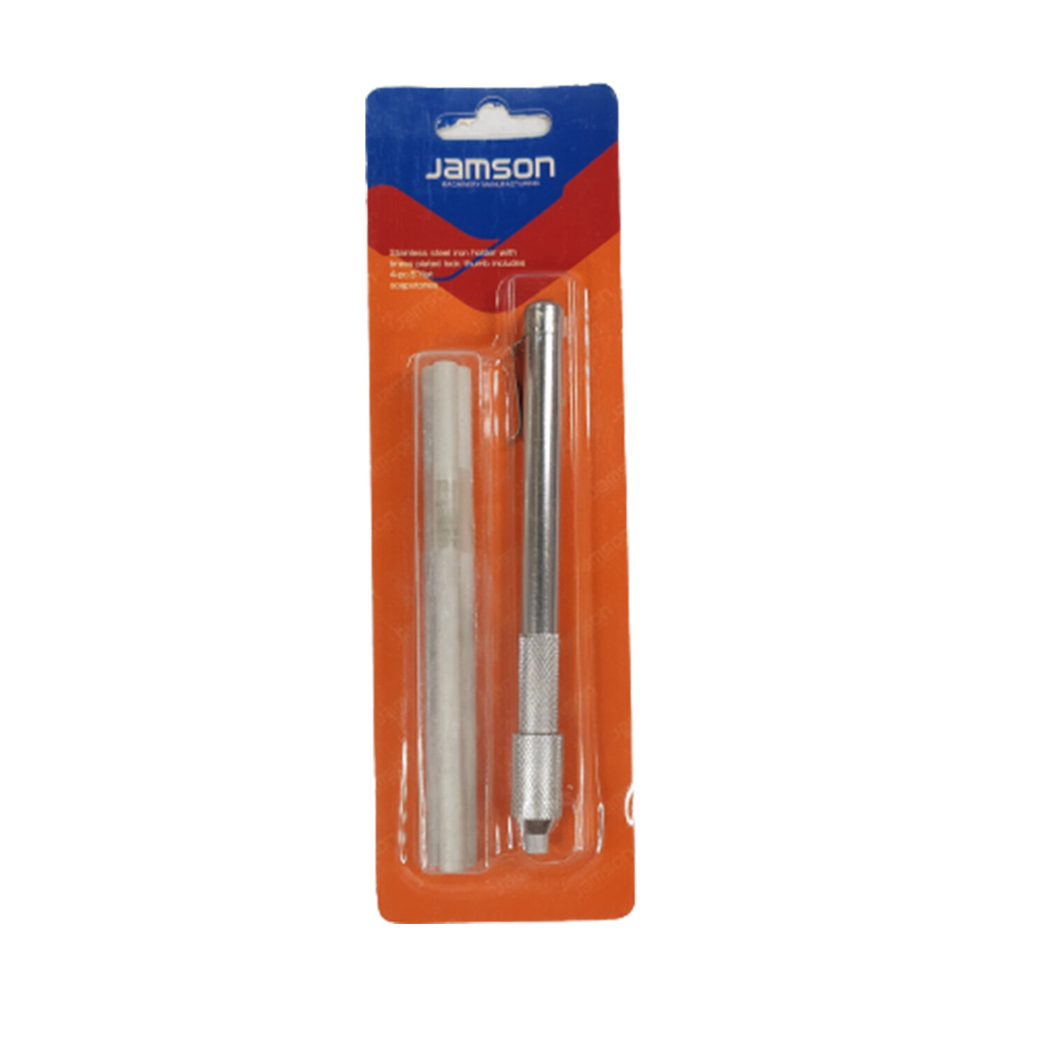 Round Soapstone Metal Holder Refillable Marking Tool w/ 3-pk Soapstone Chalk