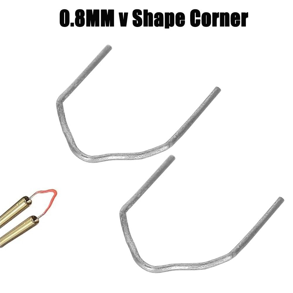 500 Pcs Hot Staples, Stapler Kit Welding 0.8MM v Shape Corner, Silver