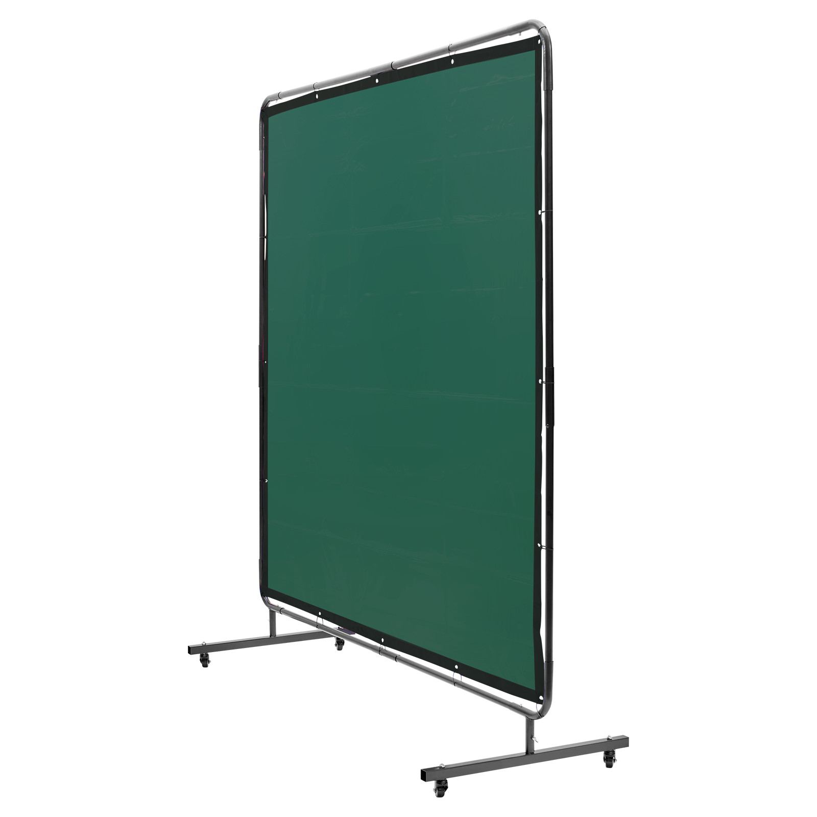 VEVOR Welding Screen with Frame 6′ x 6′ Welding Curtain Screen on 4 Wheels Green
