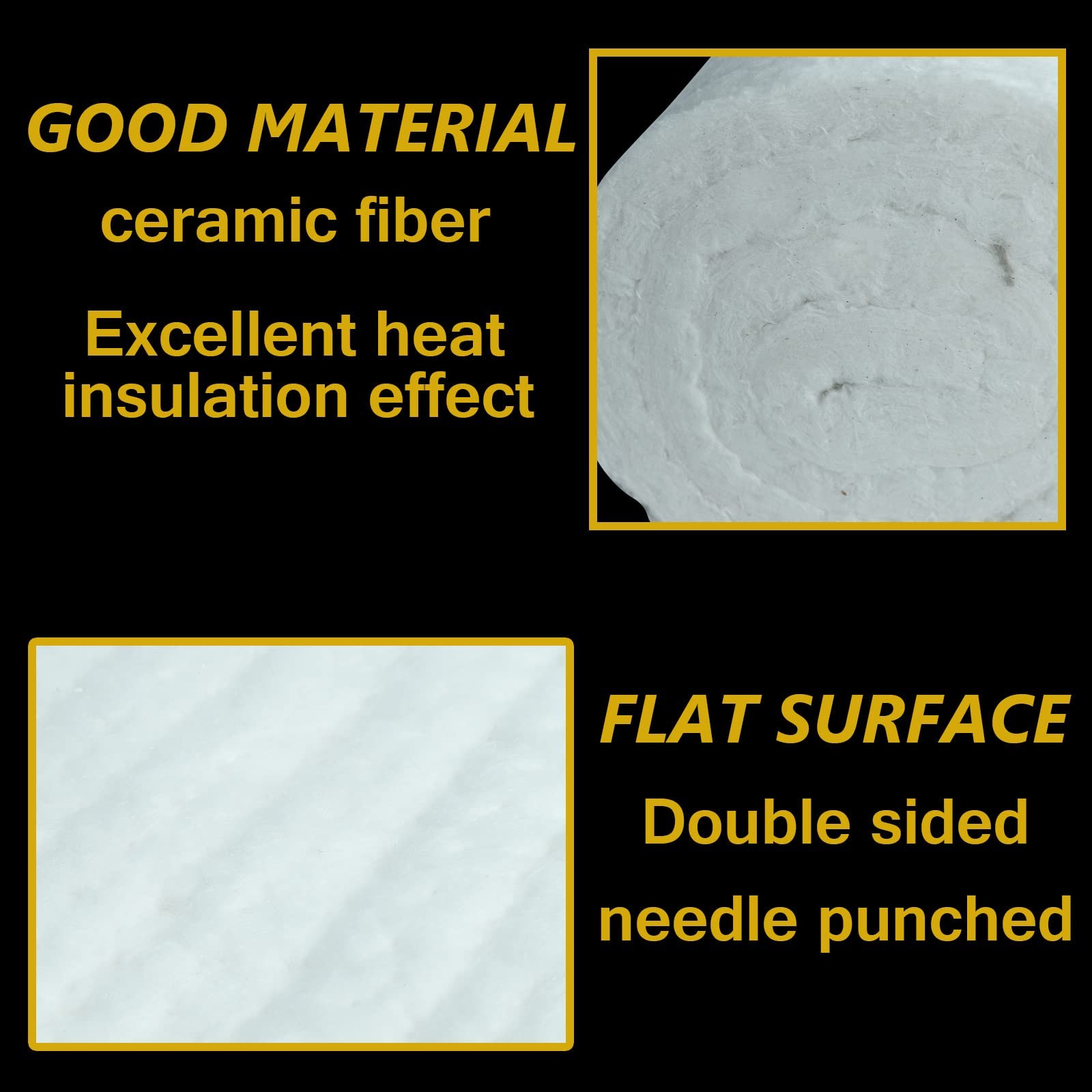 BACLAUGH 1″x24″x48″,2400F Ceramic Fiber 1inch (Thick) x24inch x48inch