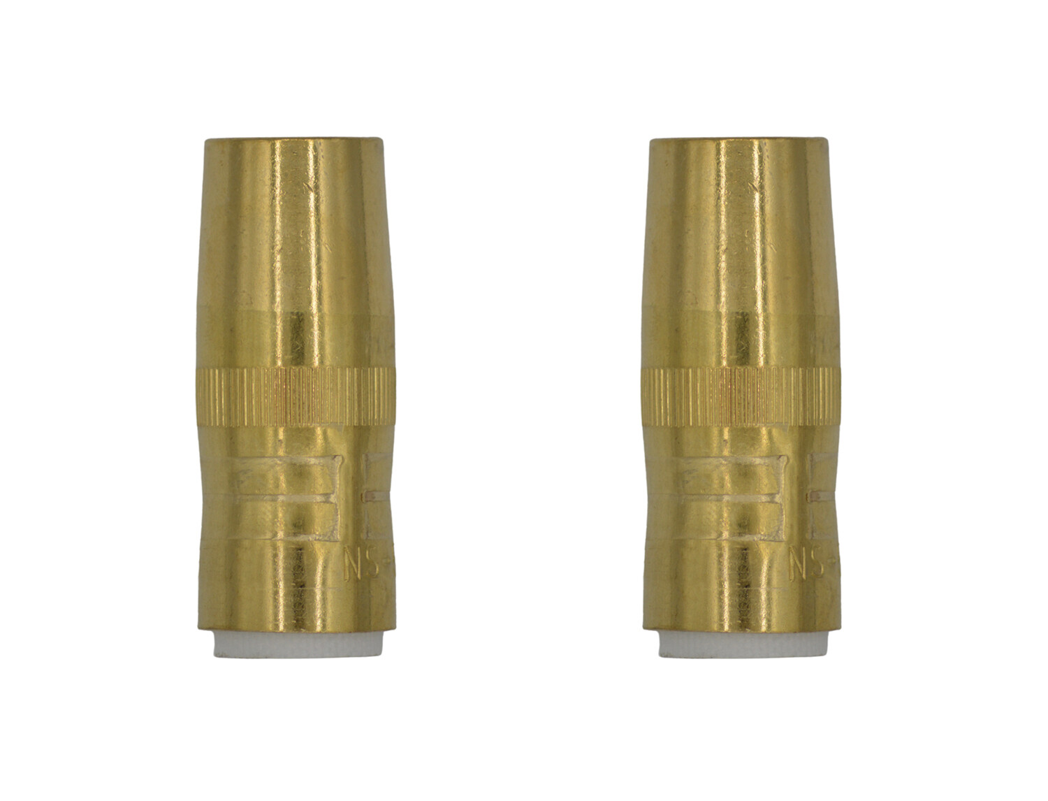 2-PK NS-5800B Nozzle Centerfire Slim Flush 5/8″ Brass For Bernard Mig Gun