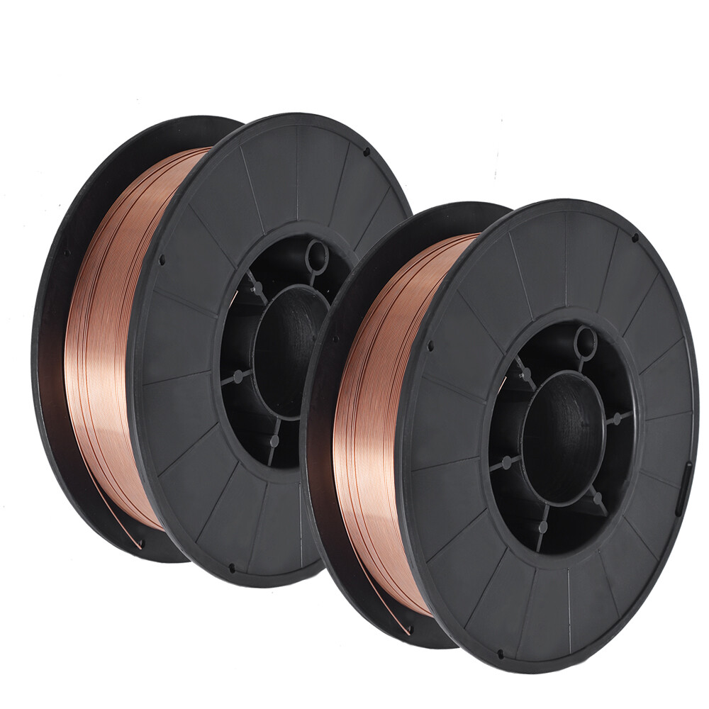 2 Pack 0.035″ (0.9mm) ER70S-6 Mild Steel MIG Welding Wire 10-lbs Roll new