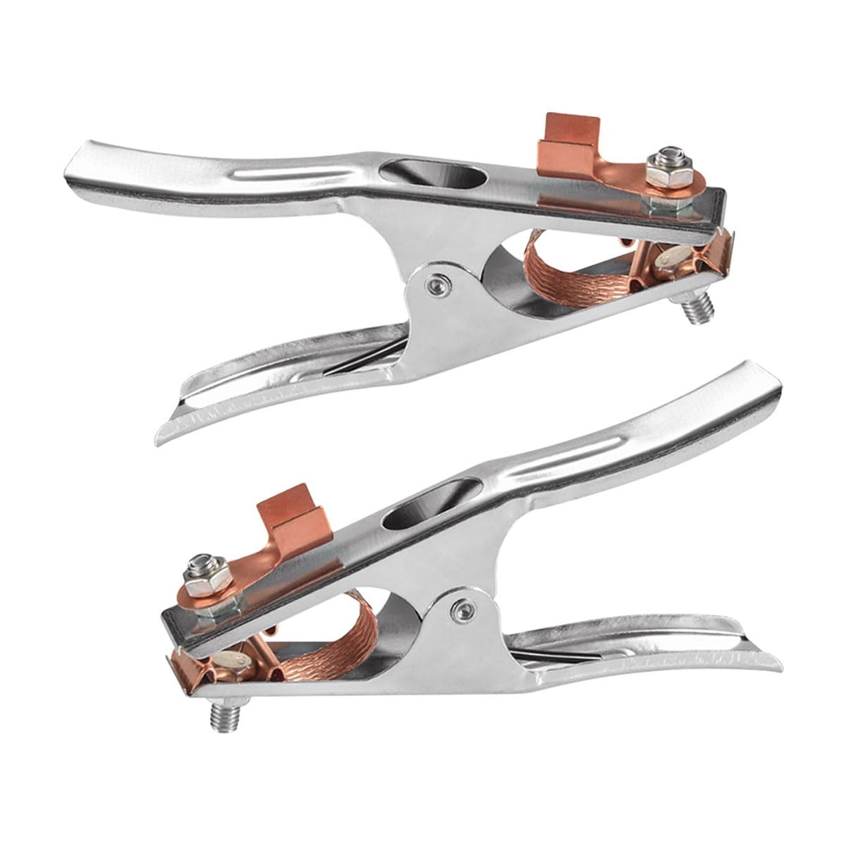 2PCS 500A Welding Ground Clamp, Manual Welder Electrode 500A, Silver