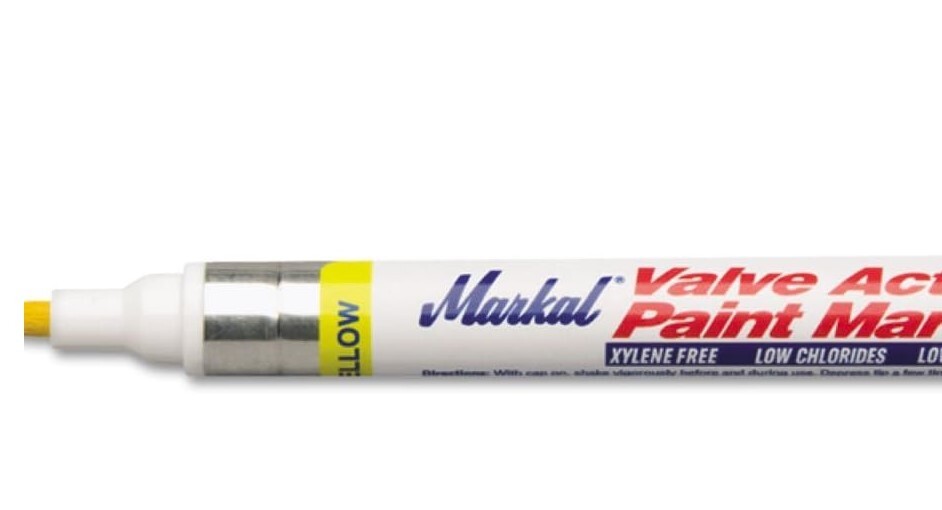 Markal – Valve Action Paint Marker #96881 YELLOW