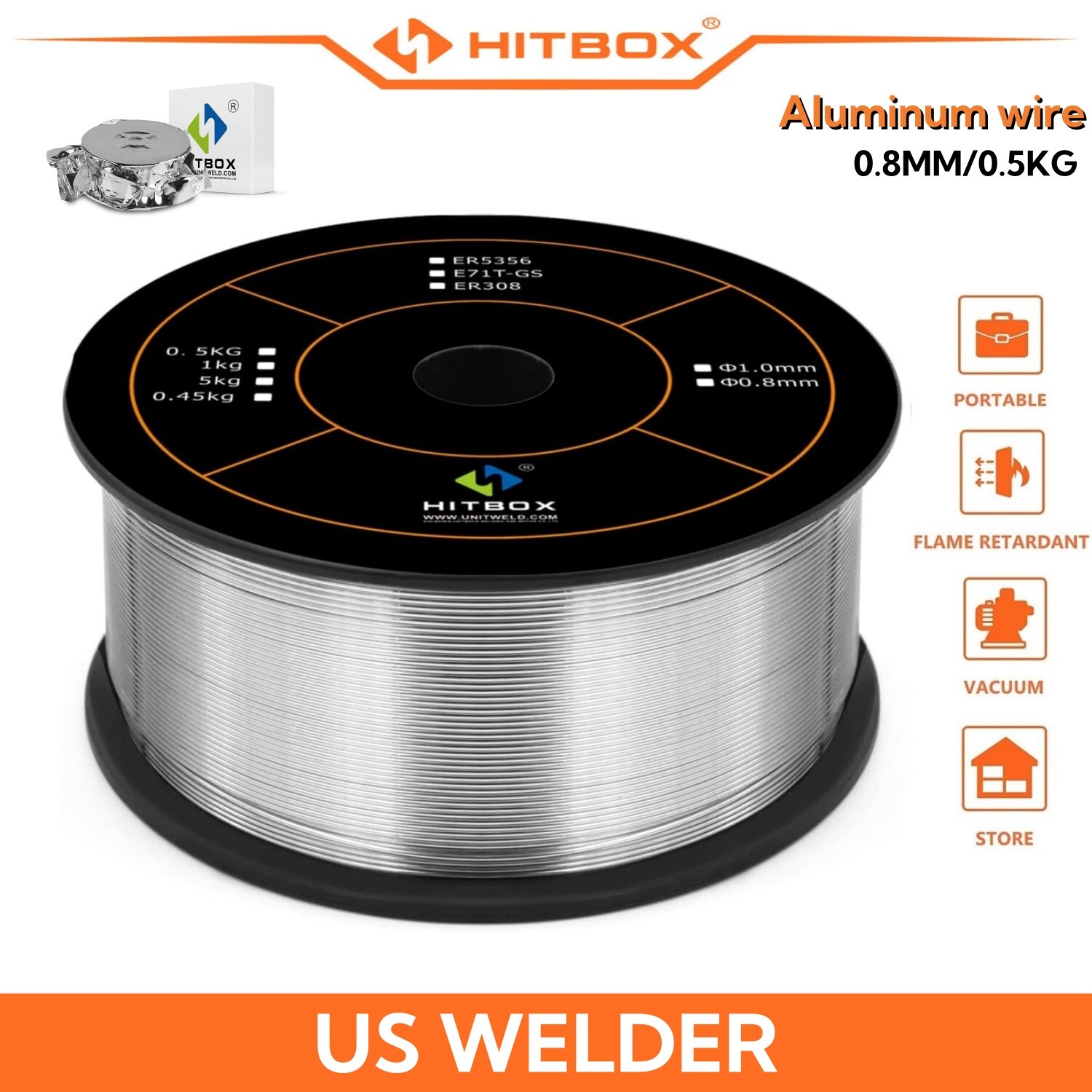 Useful DIY Maintenance Gasless Welding Wire 035 – 1lb MIG Spool, ER5356 0.5KG US