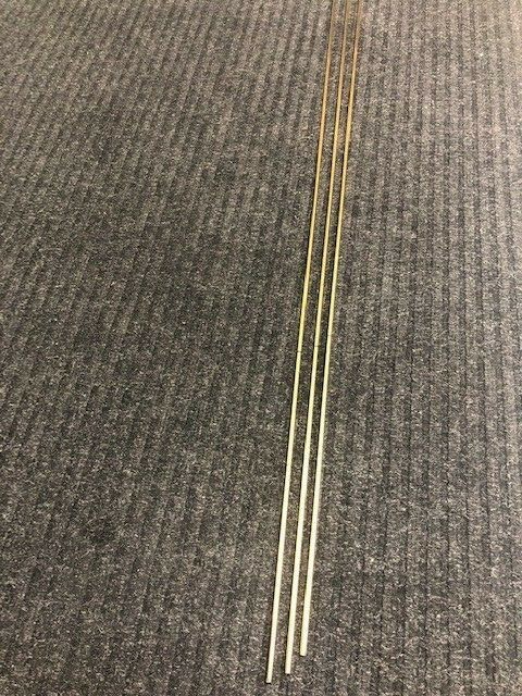 Brass Rod, Bare 3/16″ X 36″ 3 Sticks, Brass Rod