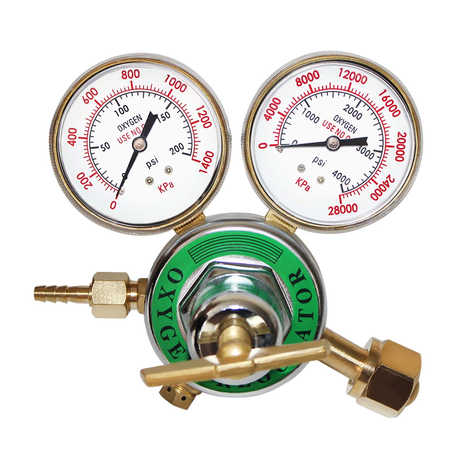 KLLsmDesign Heavy Duty Oxygen Regulator, Large Tank Gauge Cutting Torch Regul…