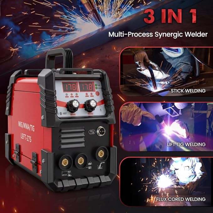 135A 3-in-1 MIG/TIG/Stick Welder, 110V