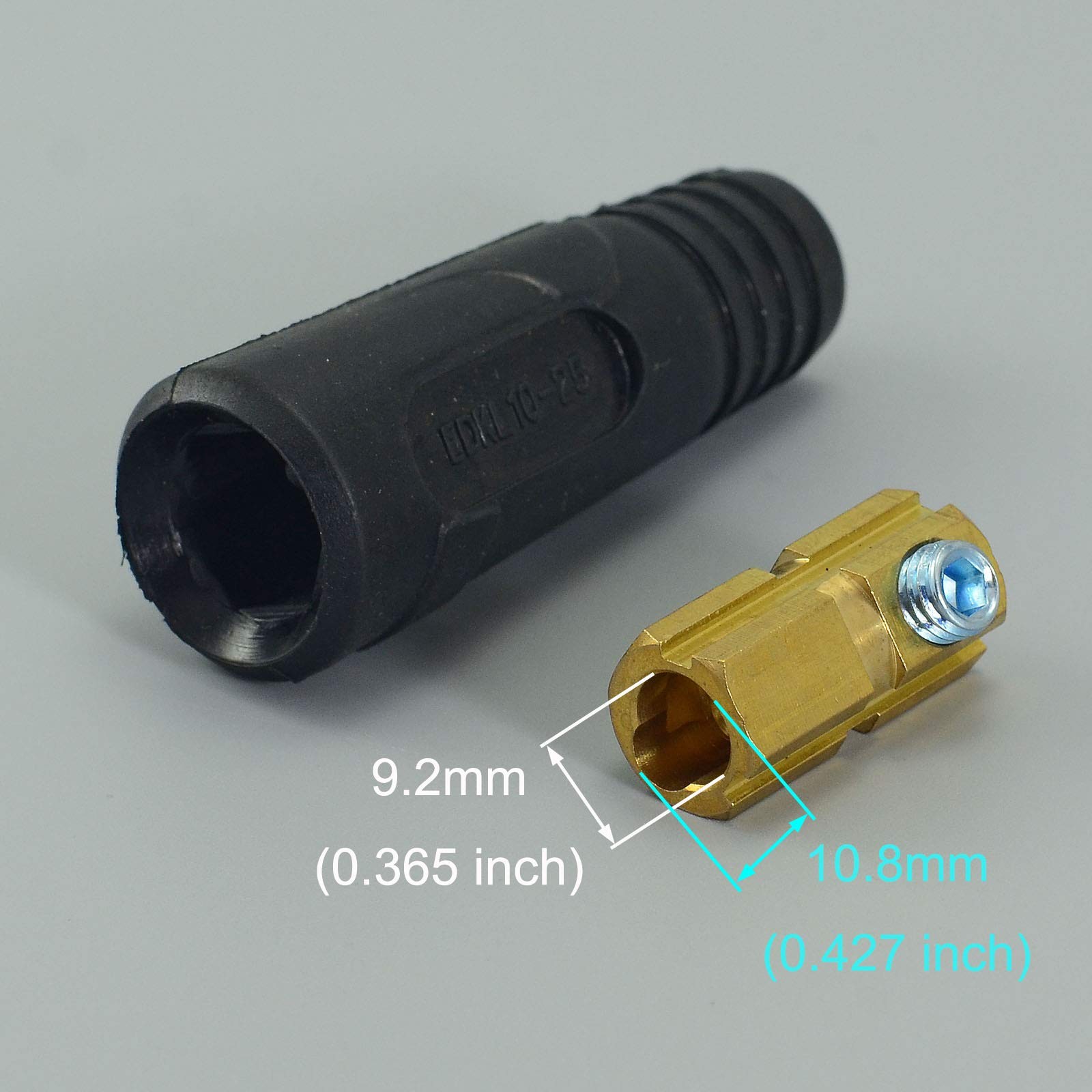 RIVERWELD TIG Welding Cable Panel Connector Plug & Socket Set DKJ10-25 & EDKL10