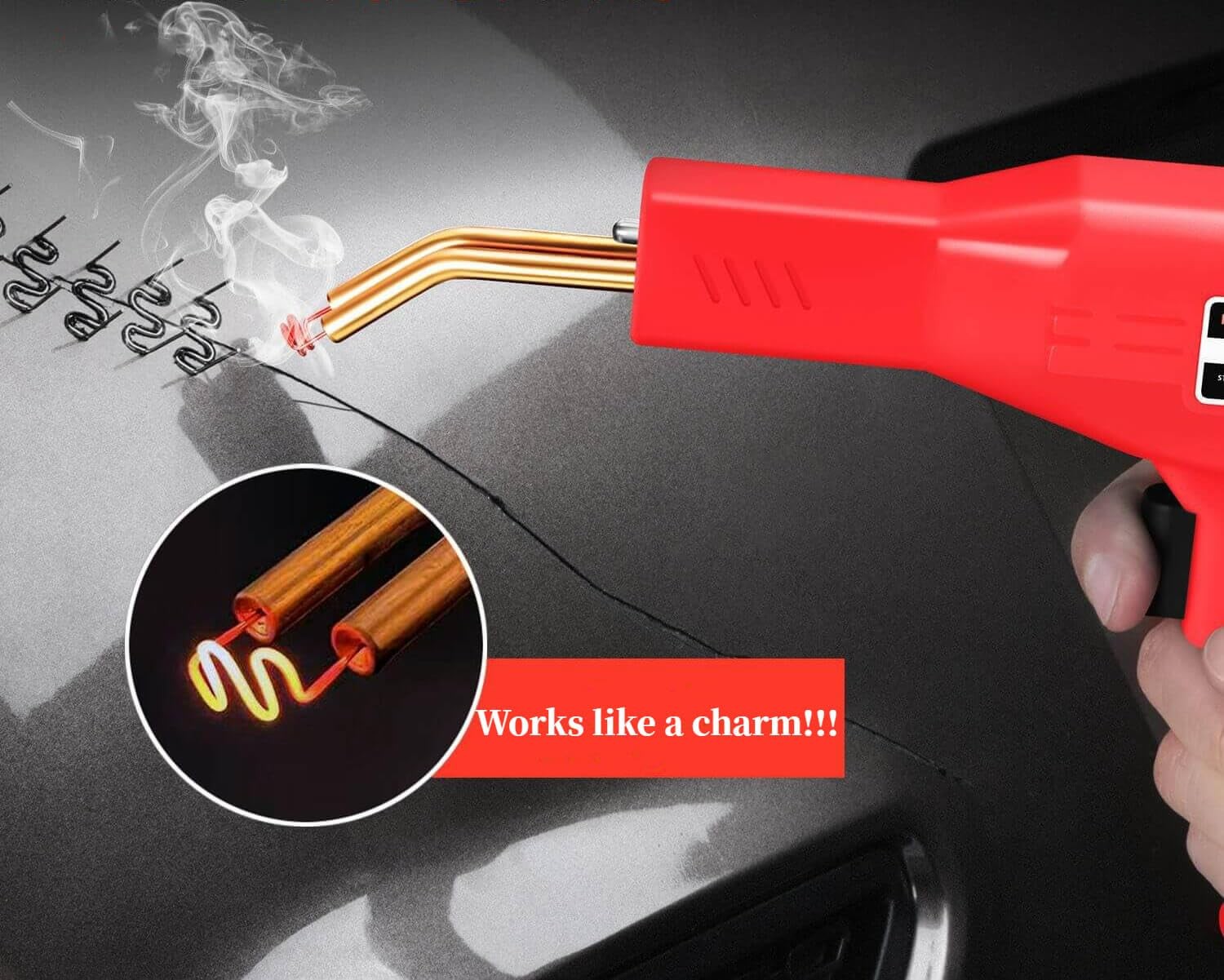 Wrdlosy 220W Plastic Welder, Multipurpose Fit, Welding Kit, Quick Red