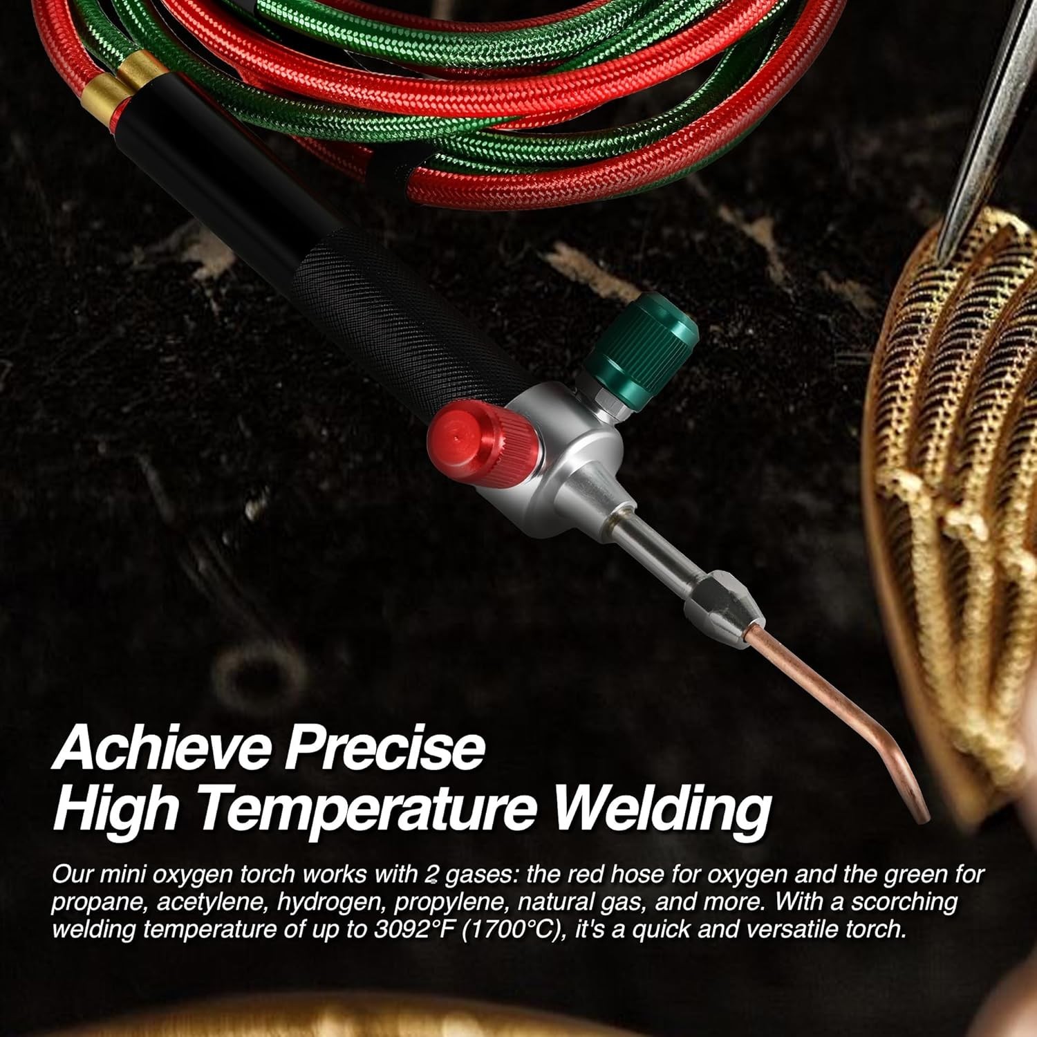 Professional Oxygen Torch Kit with 5 Welding Tips – Perfect for Crafts & Repairs