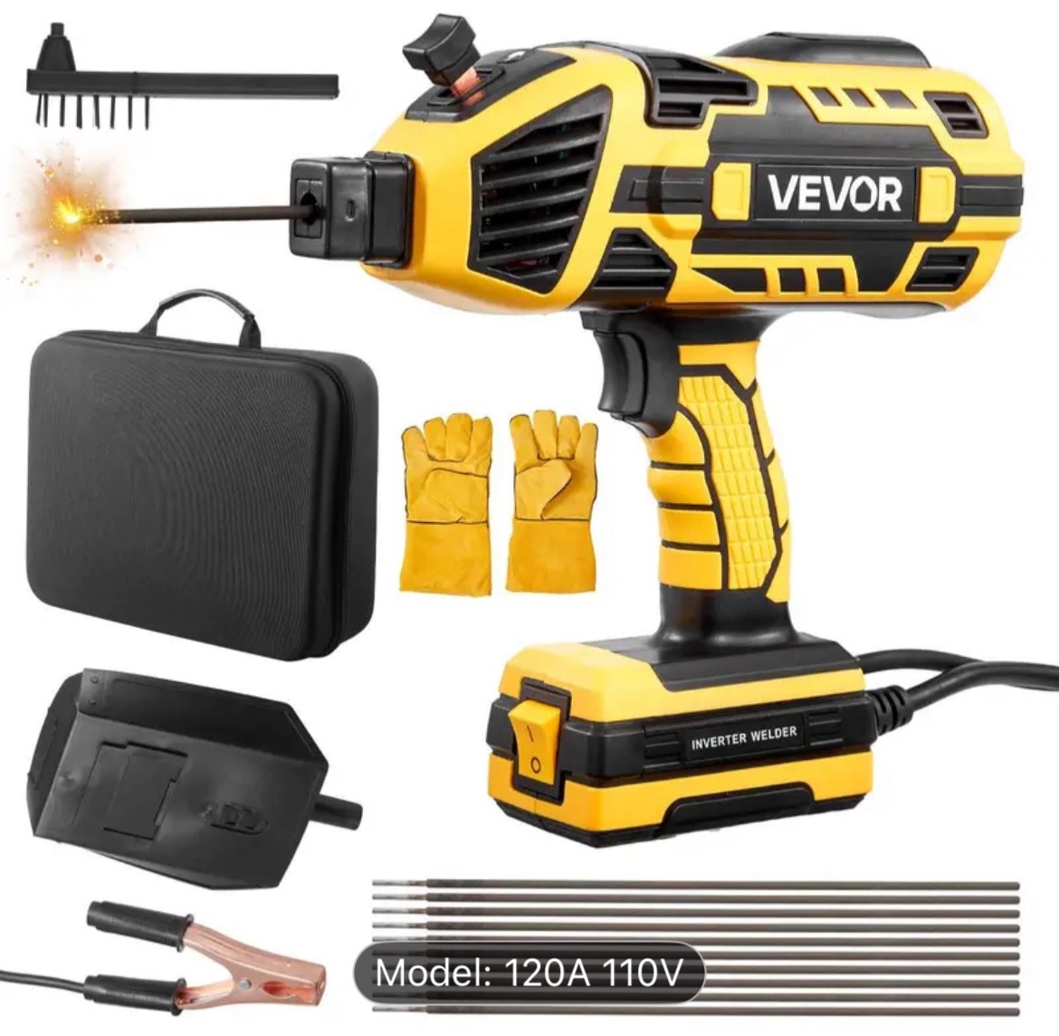 Portable Handheld Welding Machine 20-140A with 5-Level Current Adjustment