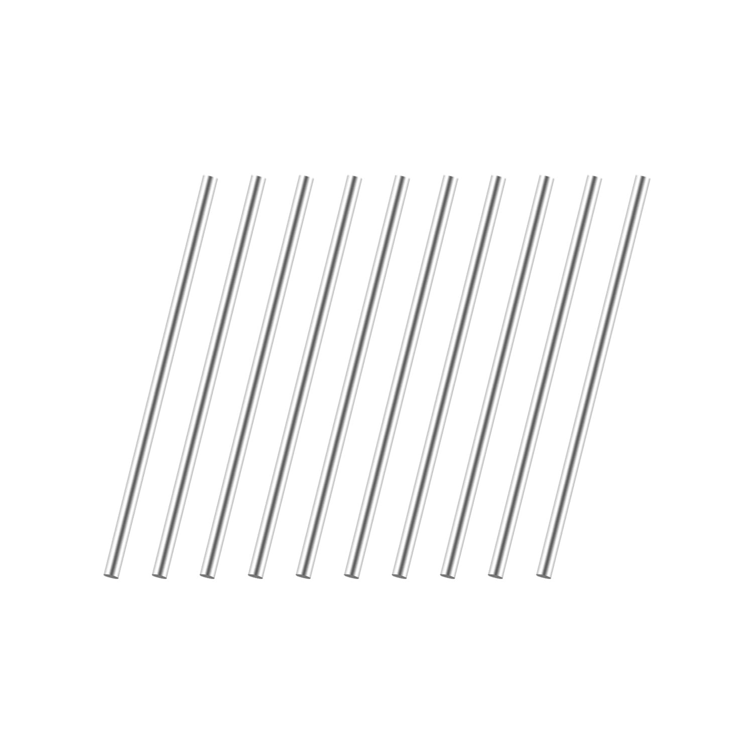 10pcs 2.5mm x 100mm 304 Stainless Steel Round * 100mm, Silver