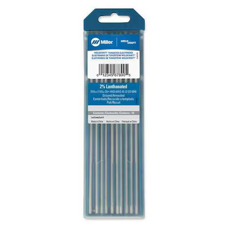 Miller Electric Wl2018x7 Tungsten Electrode 1/8″ Dia., Aws A5.12 / Iso6848, Pk10