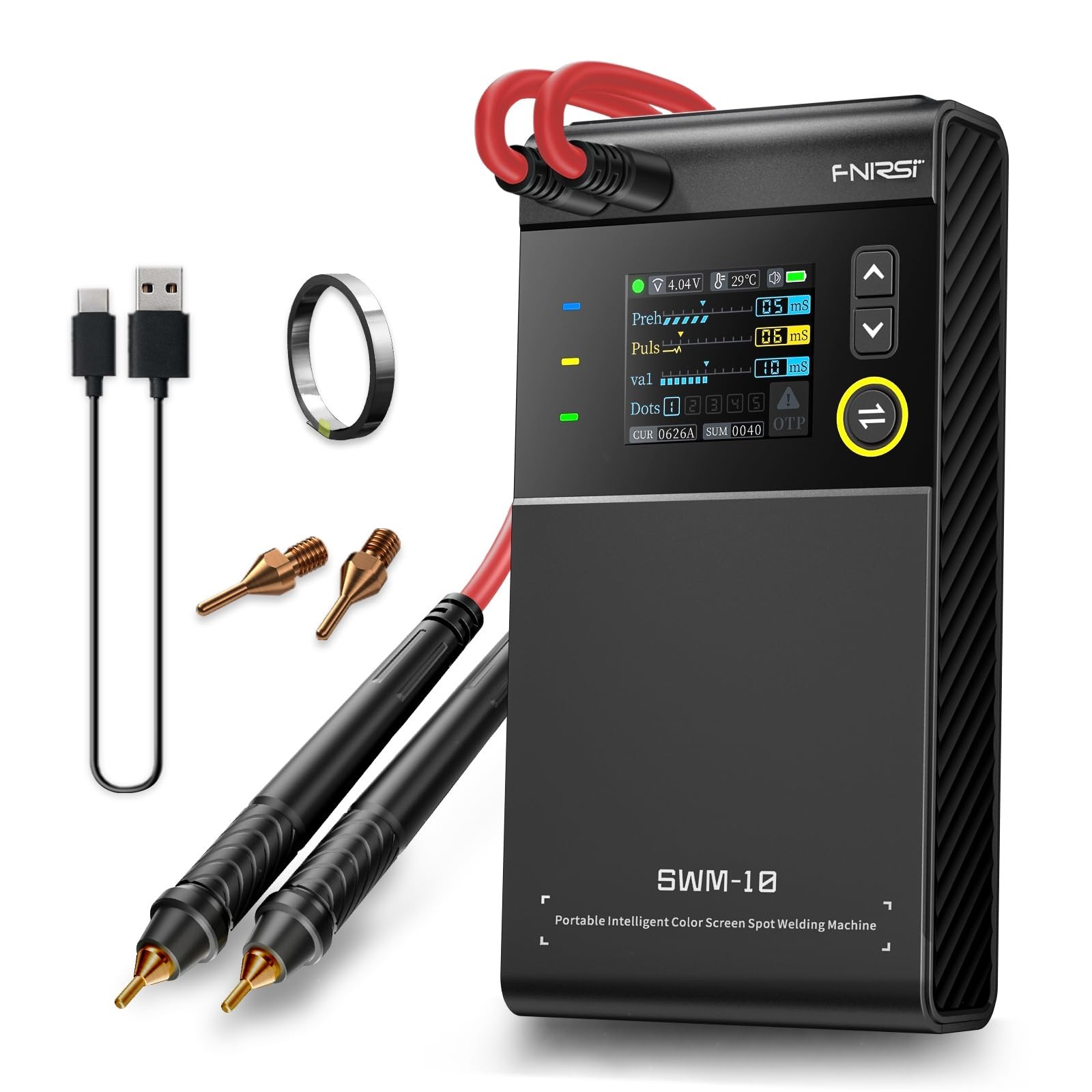 FNRSI Battery Spot Welder, 5000m Portable Handheld Spot Welder Double Pulse 4…