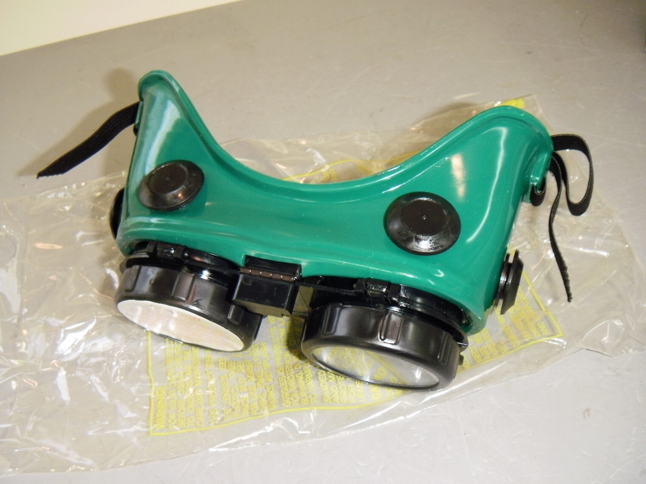 US Safety U002368150 Green Frame Flip Up 5.0 Welding Goggles Steampunk