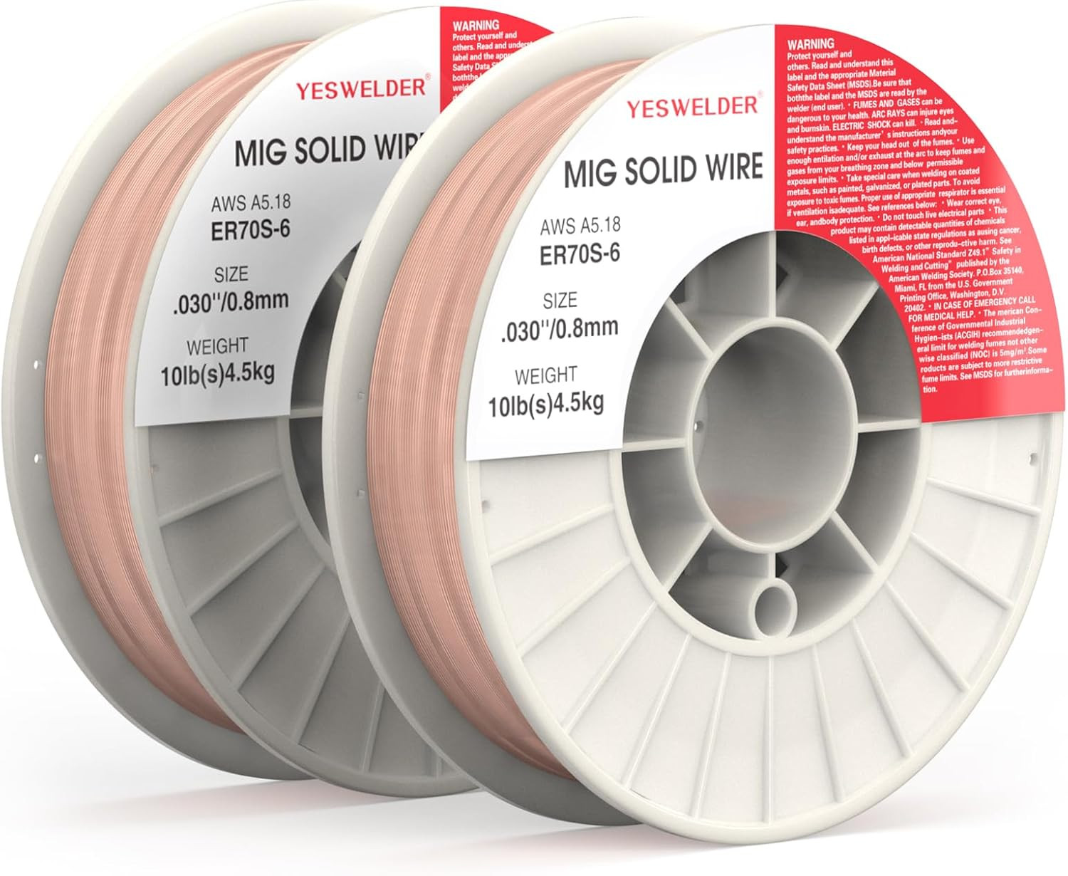 ER70S-6 MIG Welding Wire, 0.023 in 10 Pounds ABS Strong Spool | 0.023 in Solid-W