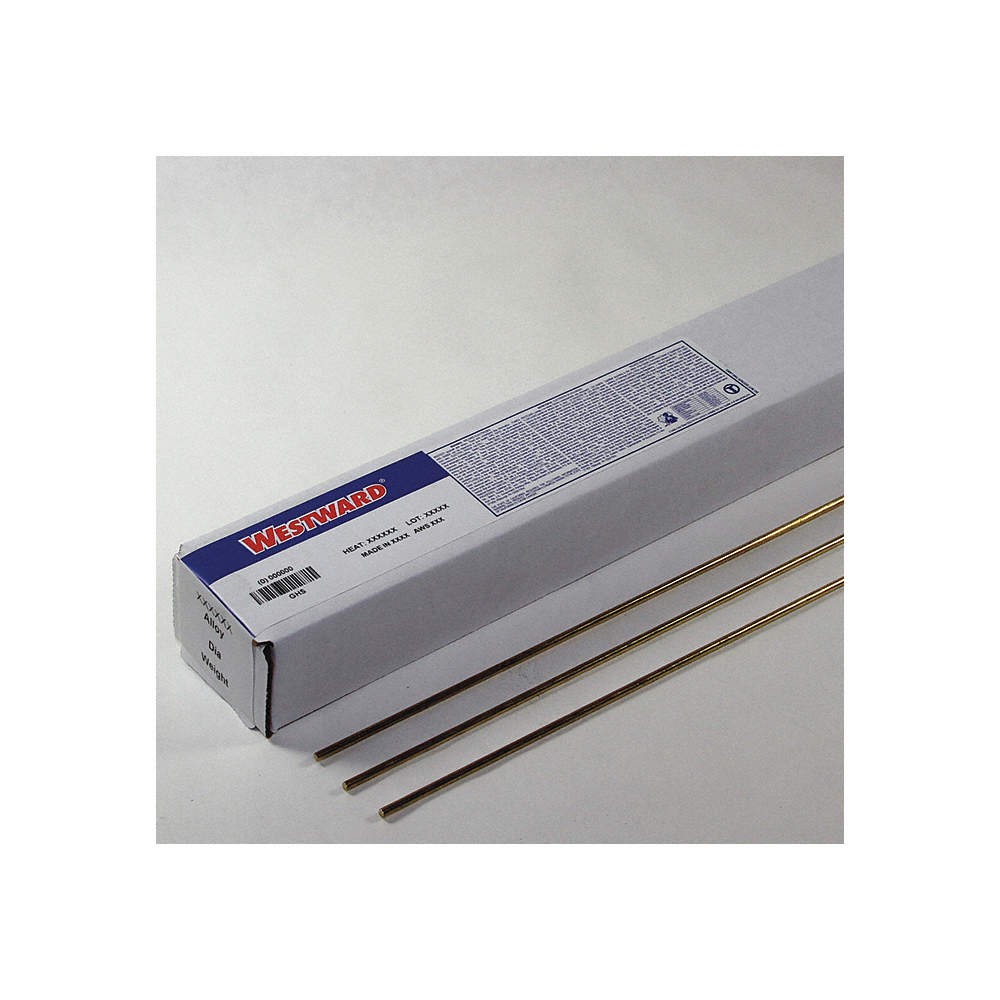 WESTWARD 30XP49 Brazing Alloy Rod,Bronze,3/16 in. 30XP49
