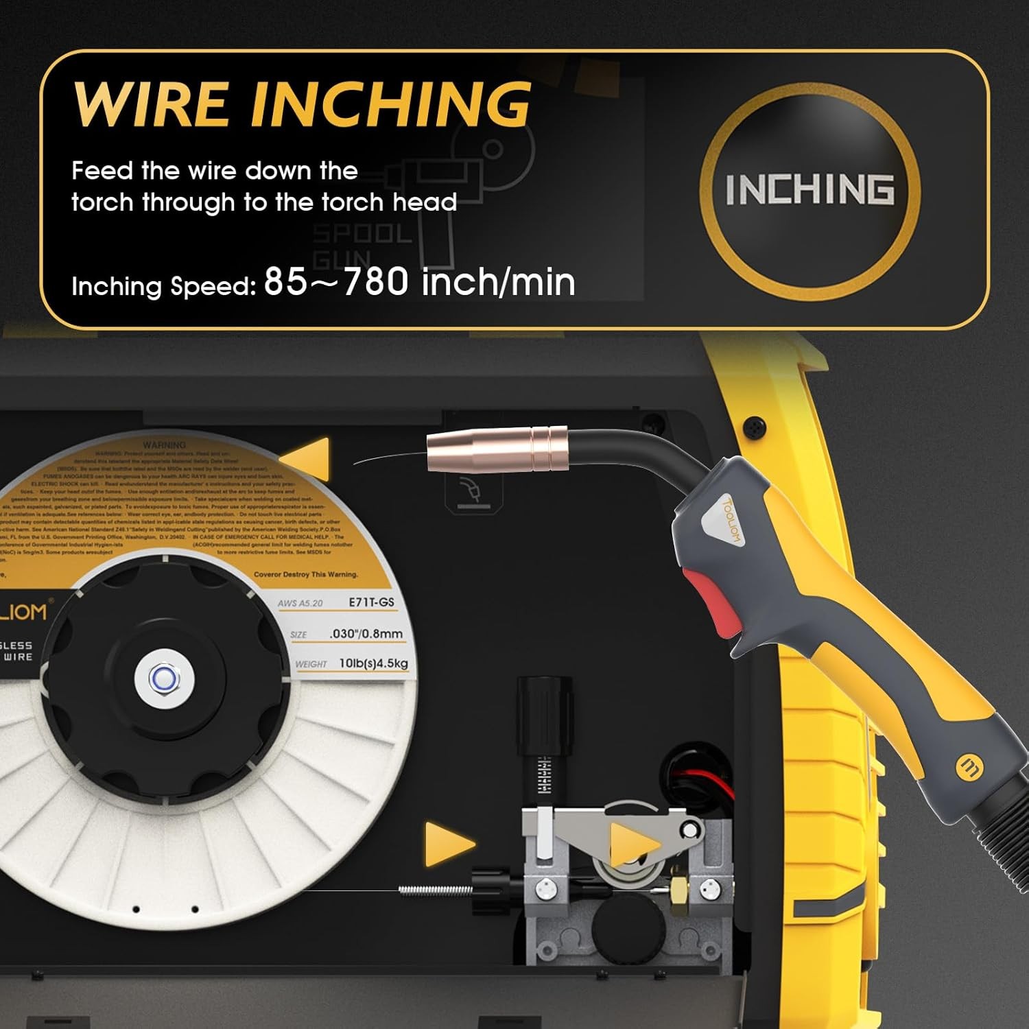 200A MIG Welder, Gasless/Gas MIG/Lift TIG/Stick 110/220V IGBT Welding Machine