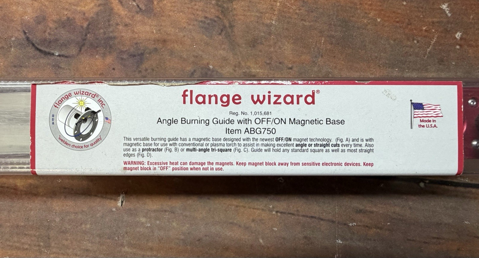 Flange Wizard abg750 Multi-Use Magnetic Angle Burning Guide New